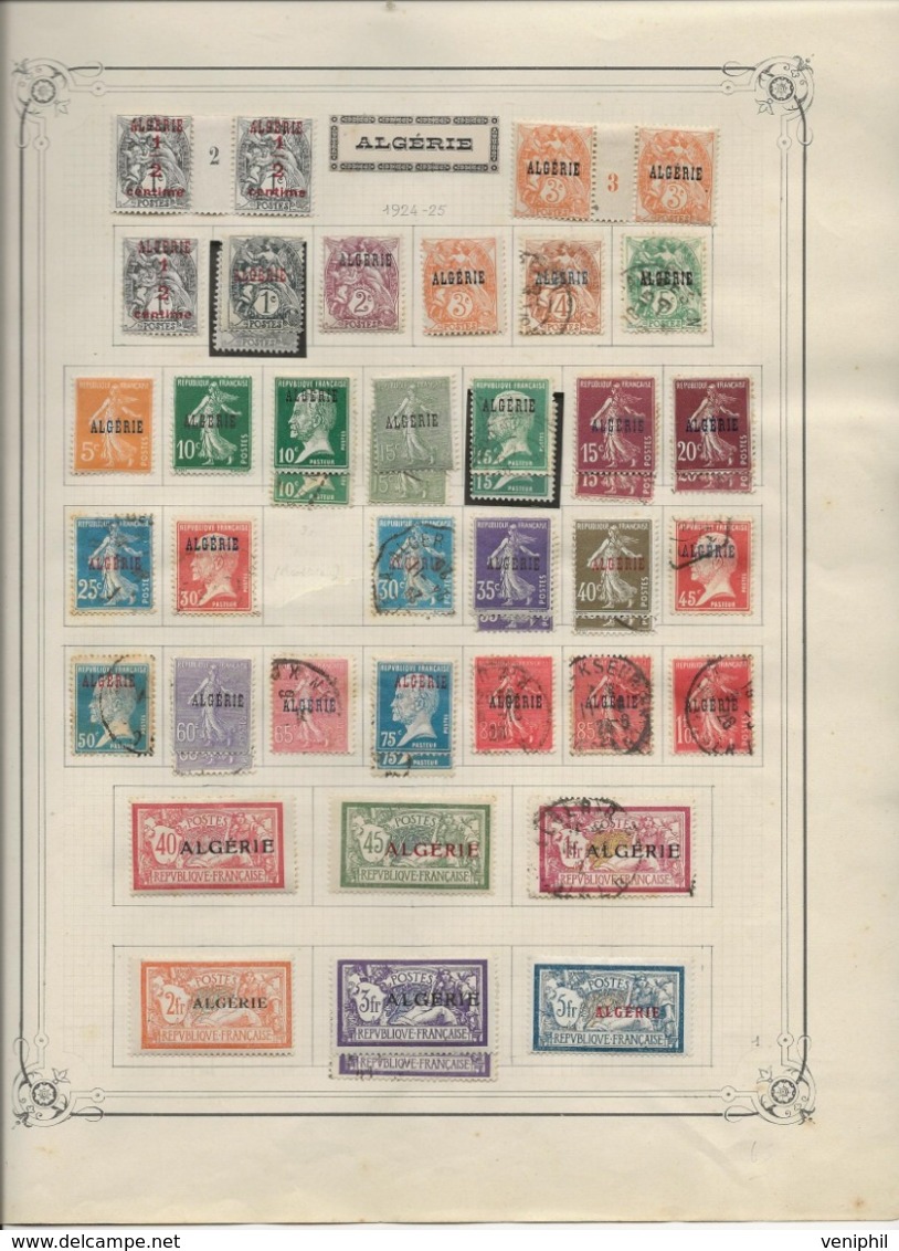 ALGERIE - RESTE DE COLLECTION NEUF ET OBLITERE N° 1 A 33 -ANNEE 1924 A 1925 - Neufs