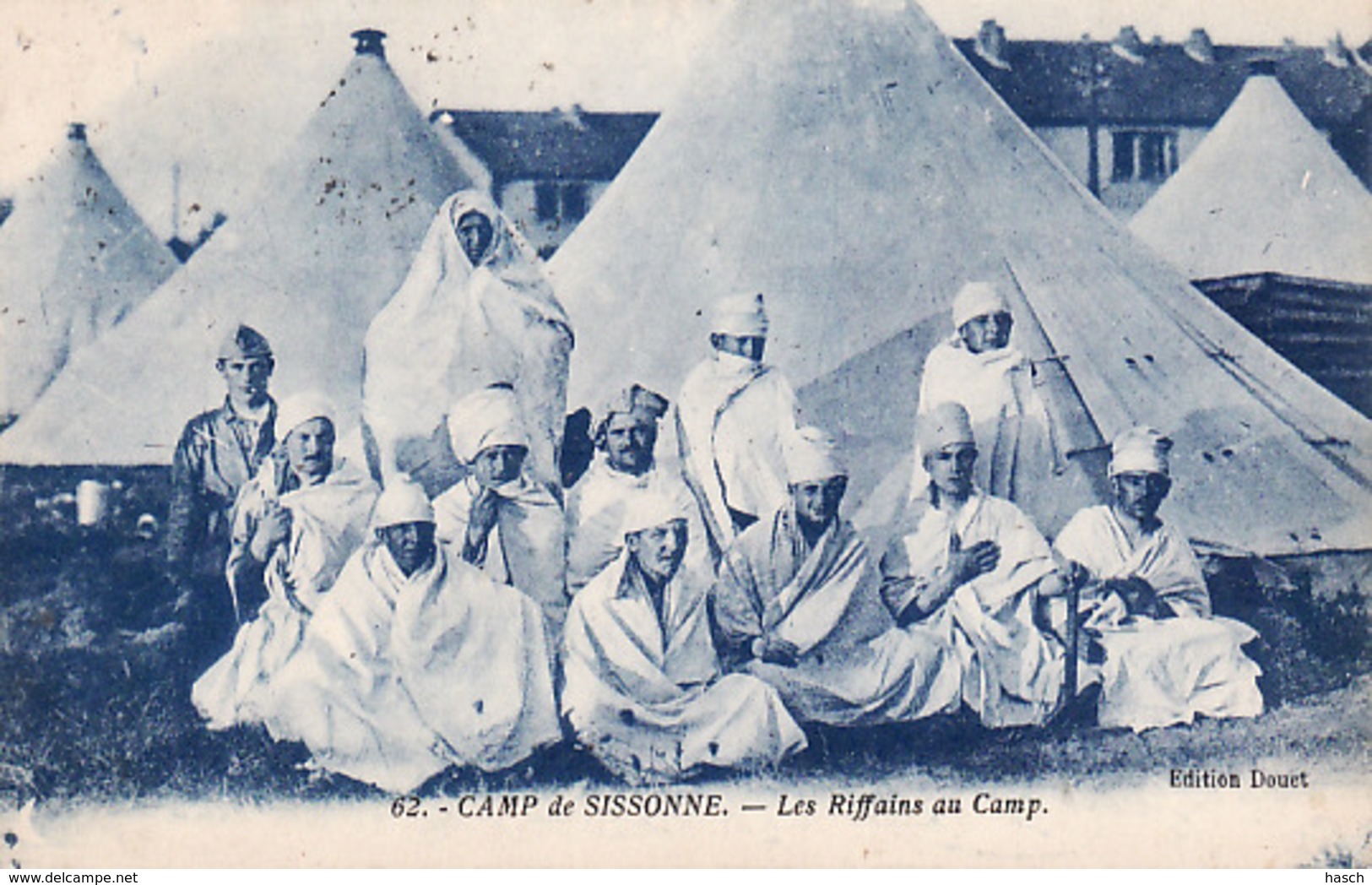 1WO  97Camp De Sissonne, Les Riffains Au Camp - Sonstige & Ohne Zuordnung