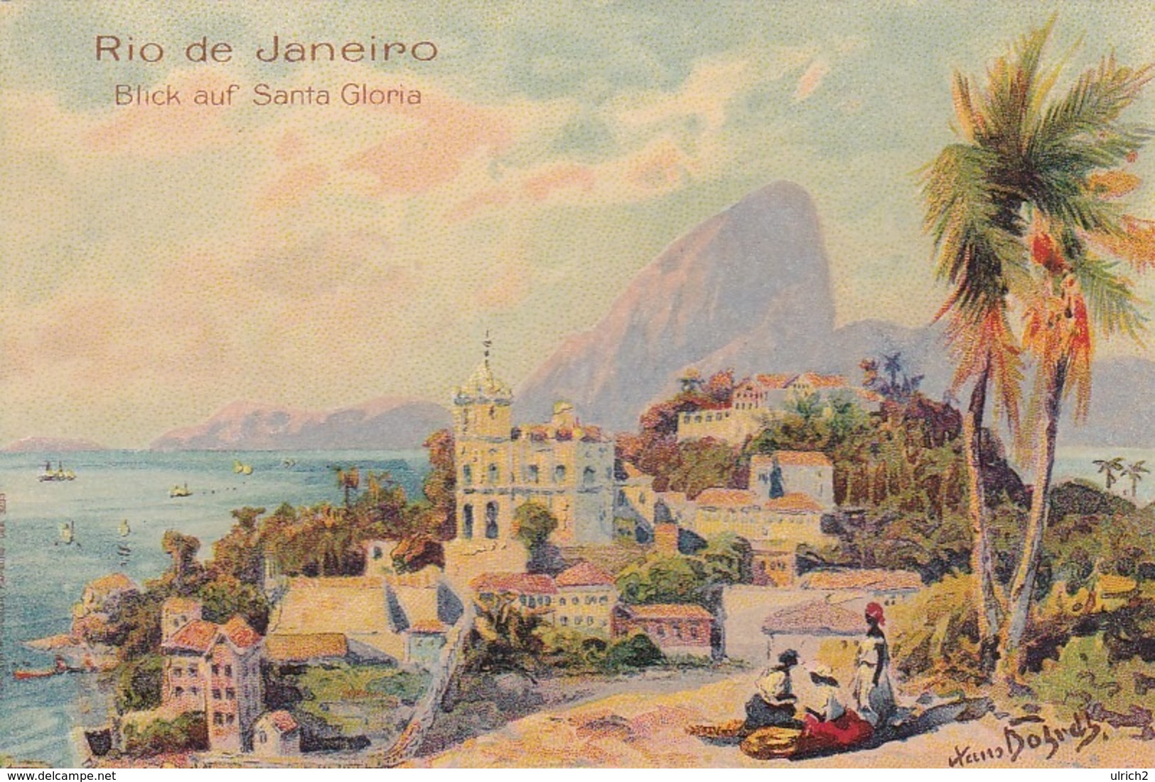 AK Rio De Janeiro - Blick Auf Santa Gloria - Cacao- Und Chocoladen-Fabrik Joh. Gottl. Hauswaldt, Magdeburg (45095) - Rio De Janeiro