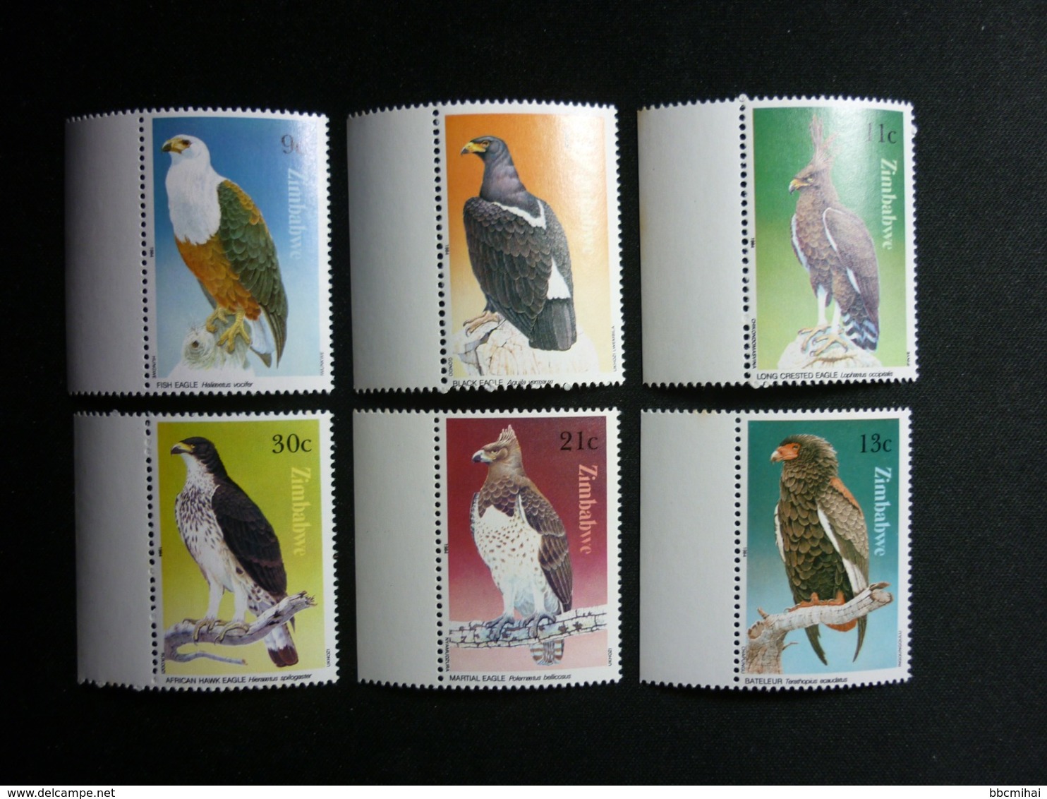 Zimbabwe, 1984 Eagles Scott #481-485 MNH Cv. 7,30$ - Zimbabwe (1980-...)