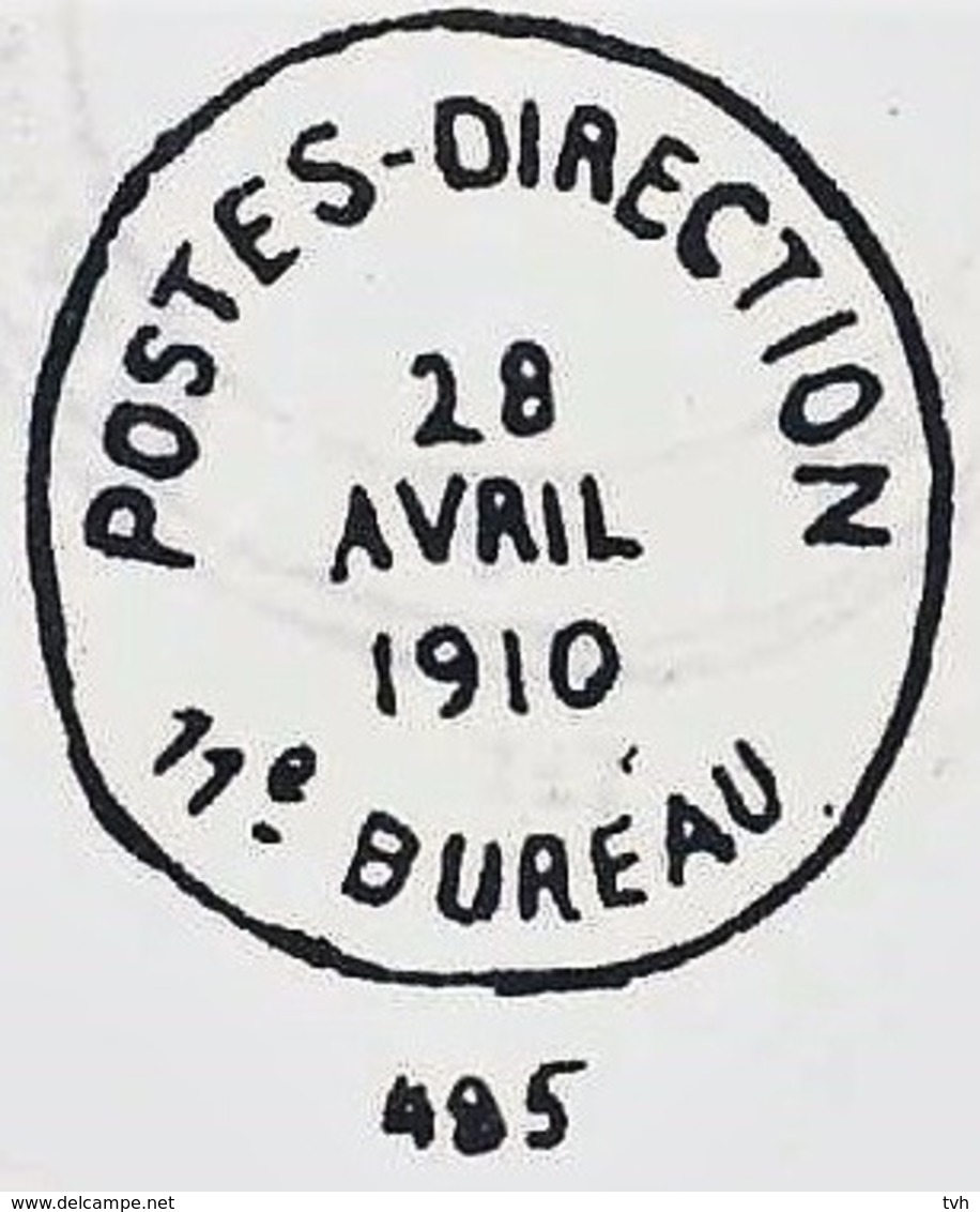 N° 79 Gestempeld Met Postes -Direction  11e Bureau In Blauw ( Pracht Zegel +centrale Afstempeling) - 1905 Thick Beard