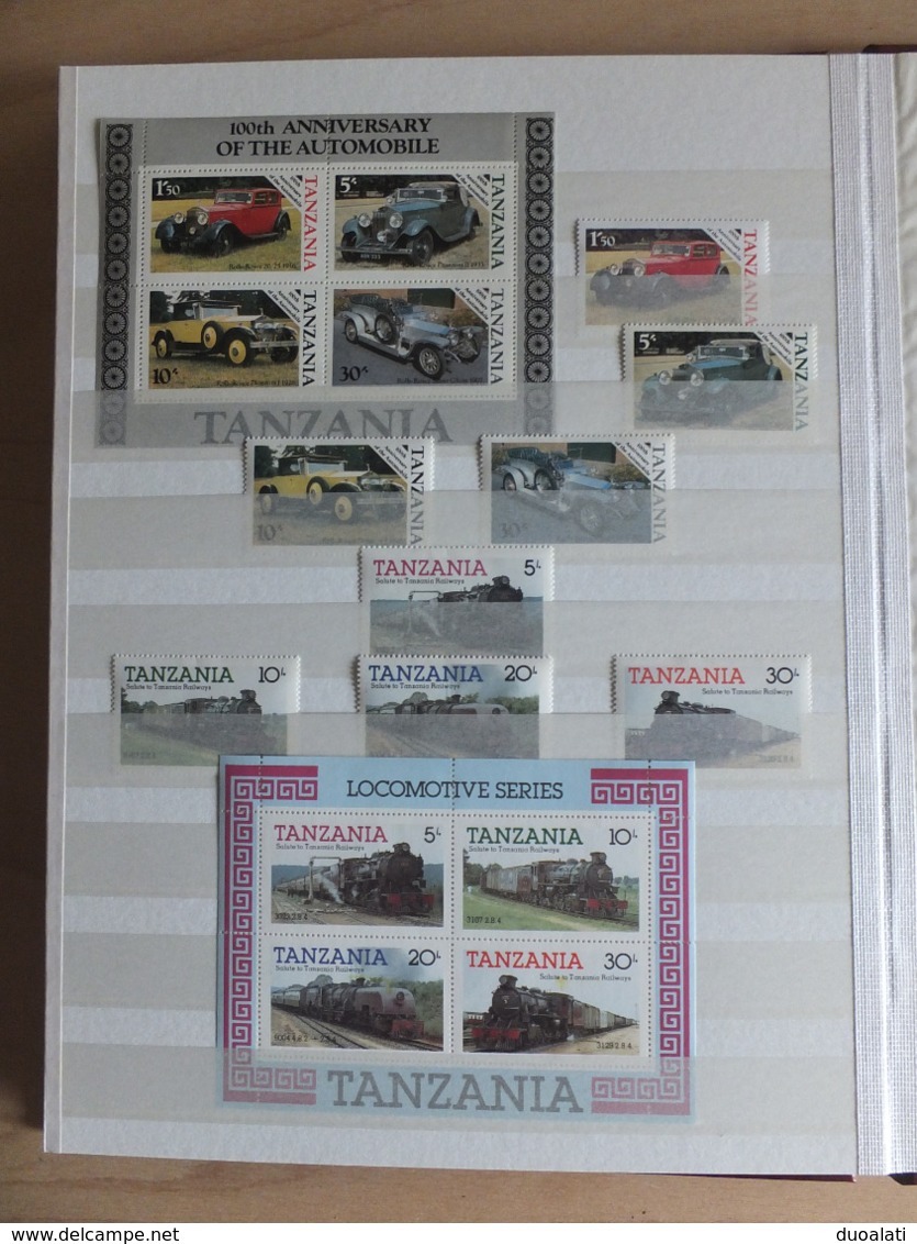 Libya Jamahiriya & Tanzania Collection of MNH stamps with Album