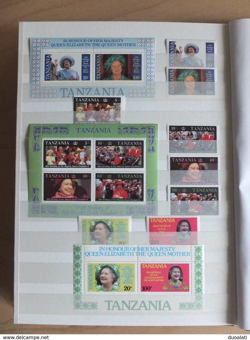 Libya Jamahiriya & Tanzania Collection of MNH stamps with Album