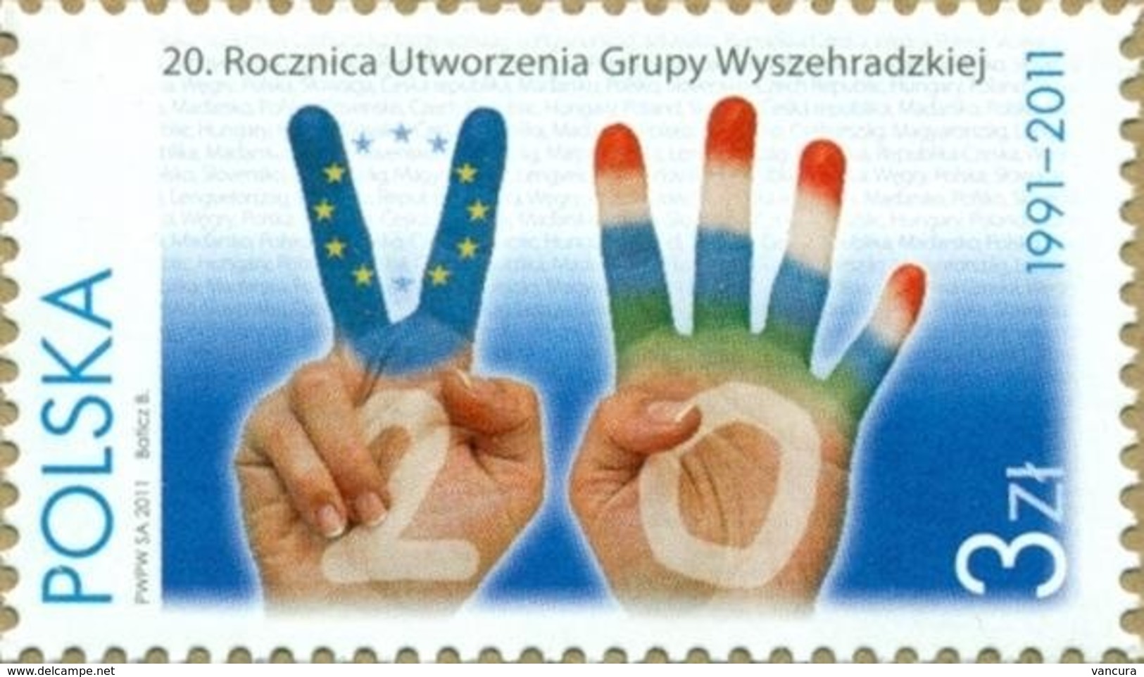 ** 4357 Poland 20th Anniversary Of The Visegrad Group 2011 - Emissions Communes