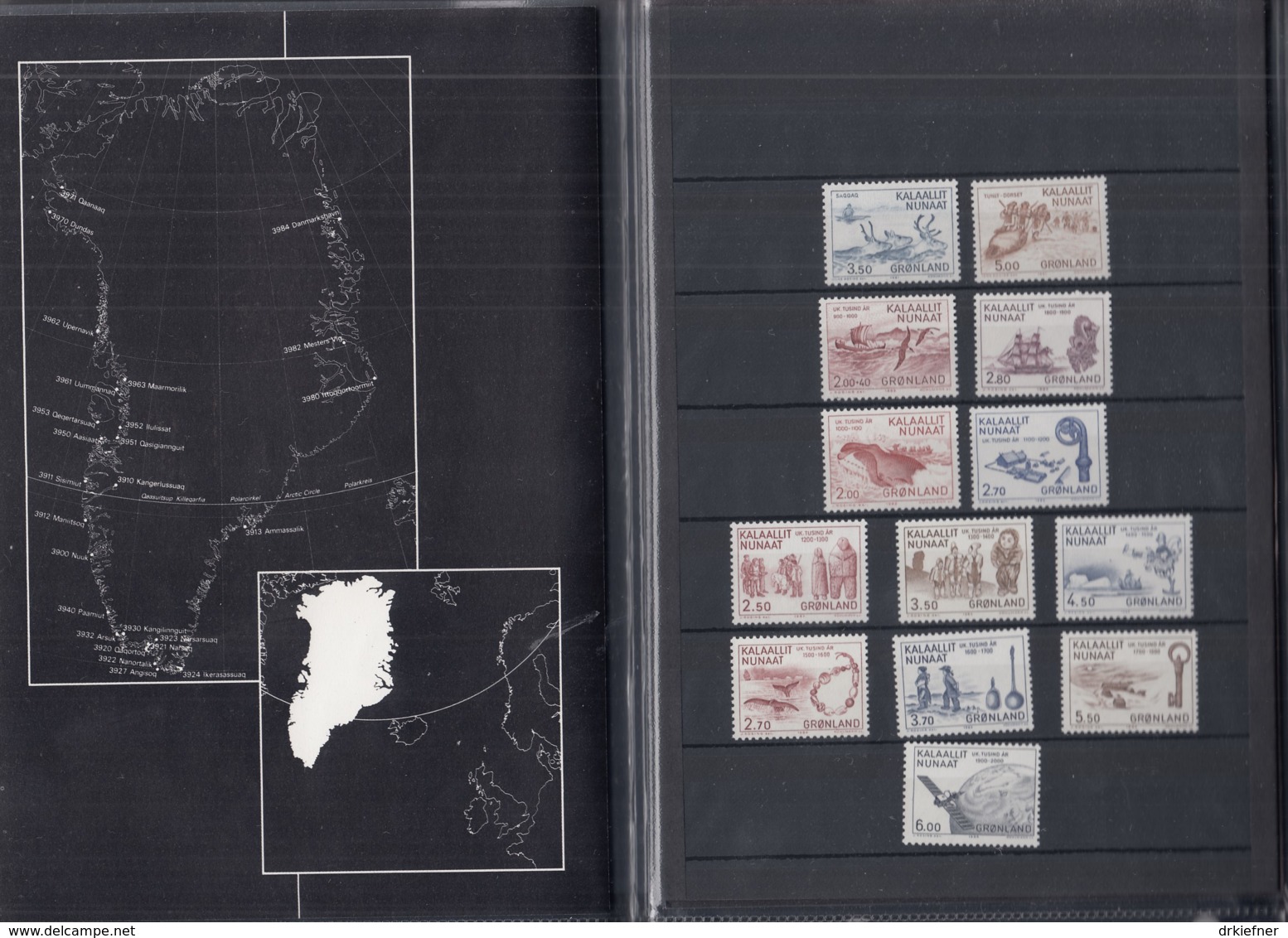 GRÖNLAND, 13 Marken Aus 1981-1985, Postfrisch **, 1000 Jahre Grönland, In Präsentationsmappe - Ungebraucht