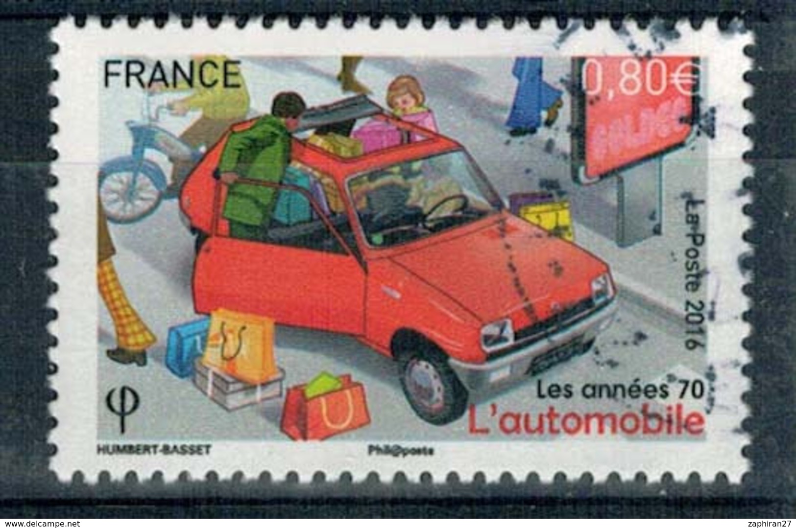 2016 N 5056 AUTOMOBILE R5 OBLITERE CACHET ROND #229# - Oblitérés