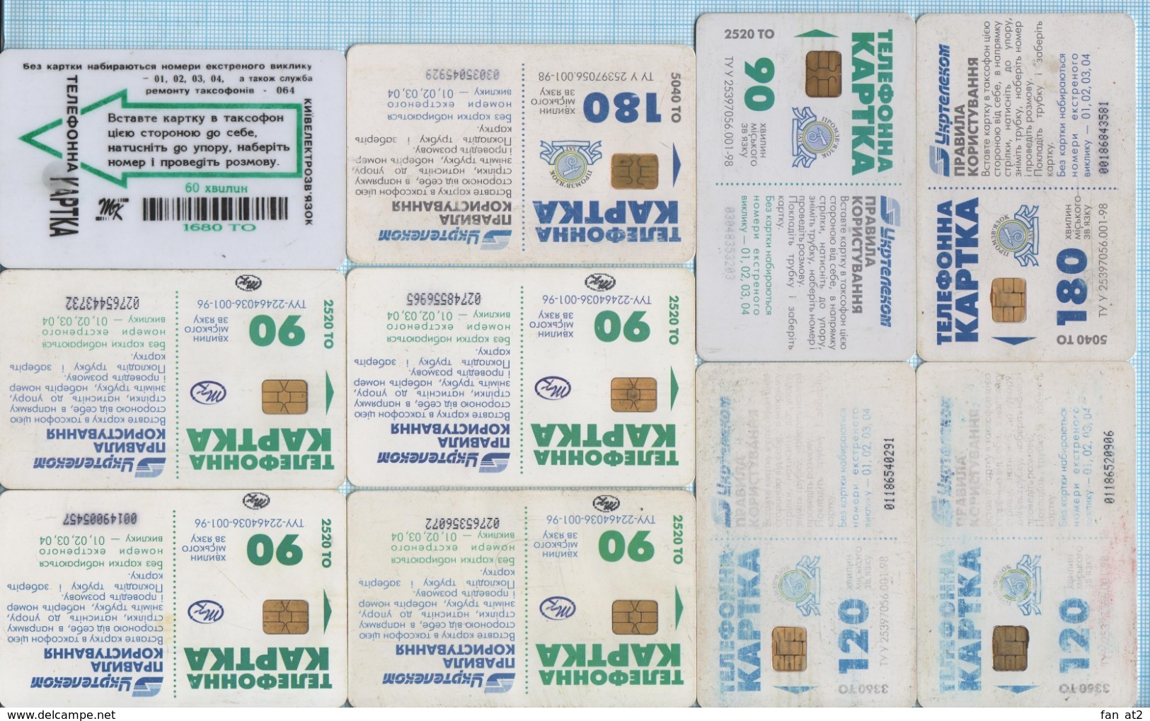 UKRAINE / 10 Phonecards, Phone Cards Ukrtelecom / Happy Easter. Eggs 1997-2000s - Ukraine