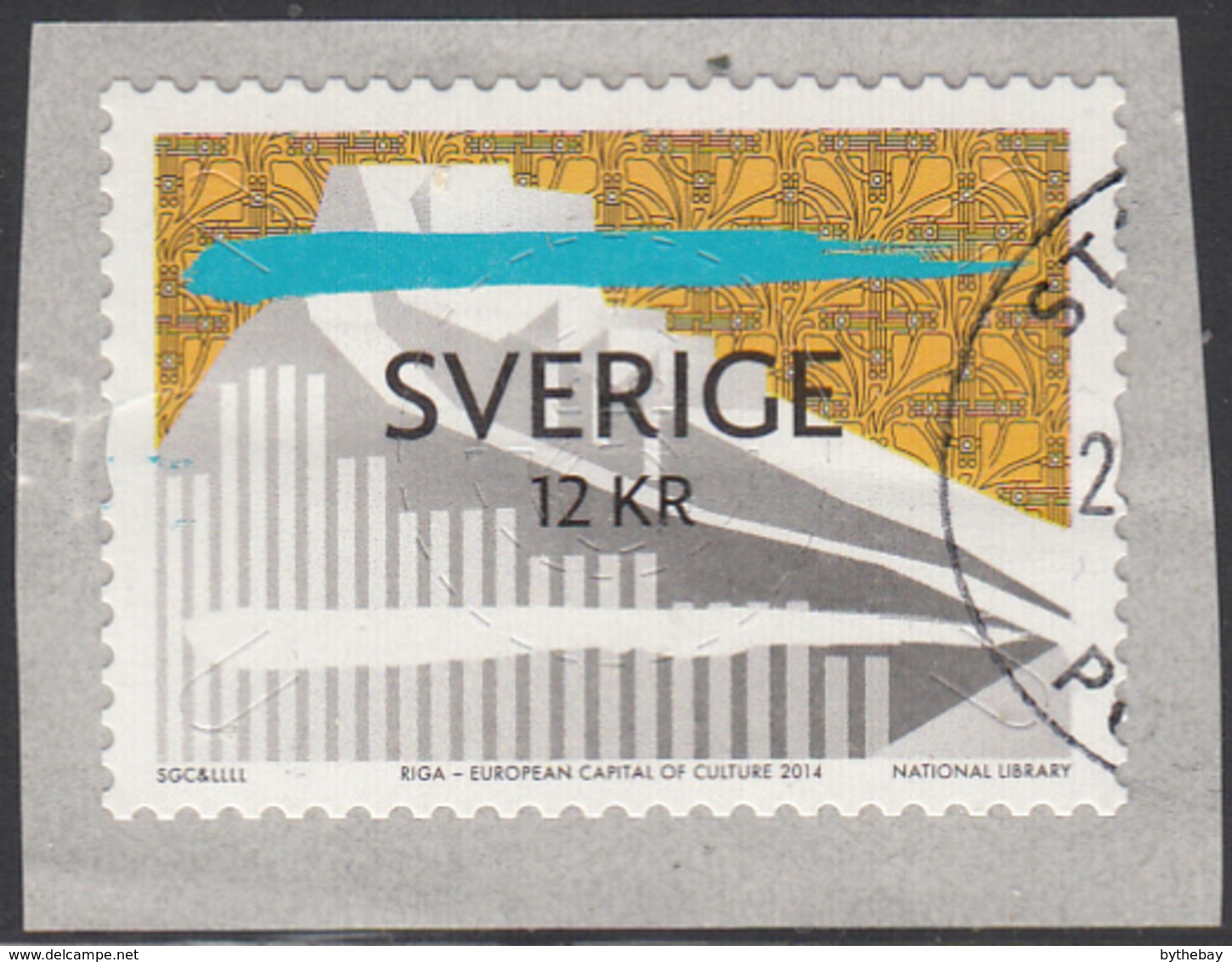 Sweden 2014 Used Sc 2721 12k National Library, Riga - Crease - Usati