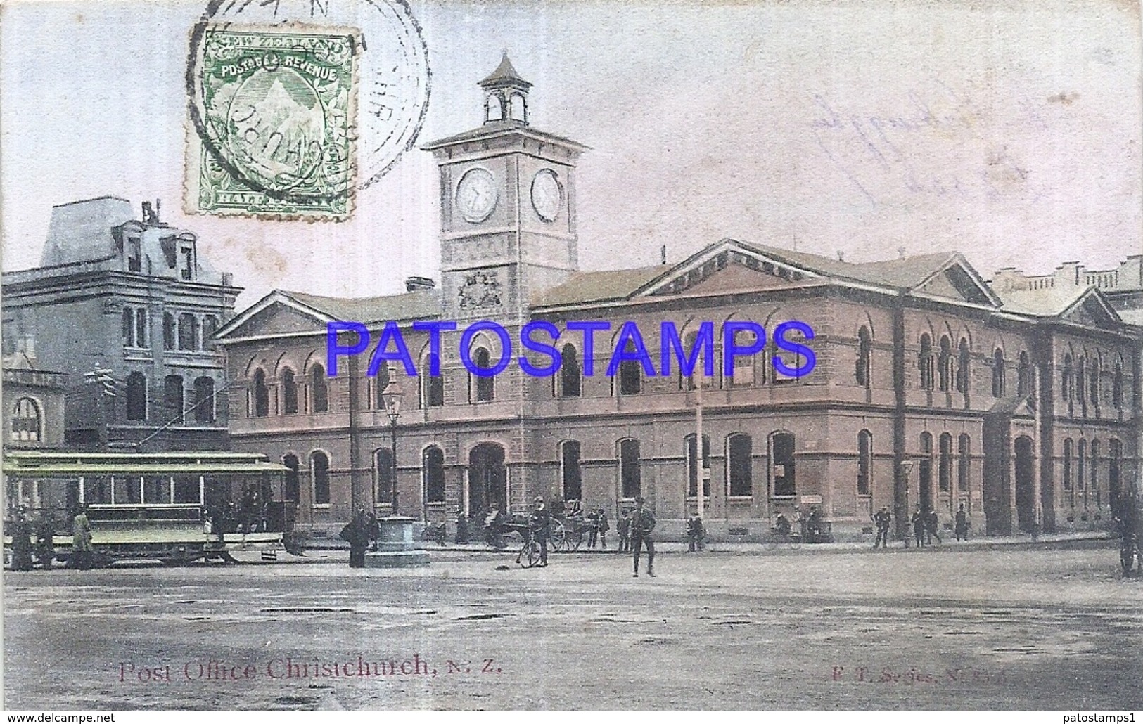 123838 NEW ZEALAND CHRISTCHURCH POST OFFICE & TRAMWAY POSTAL POSTCARD - Nuova Zelanda