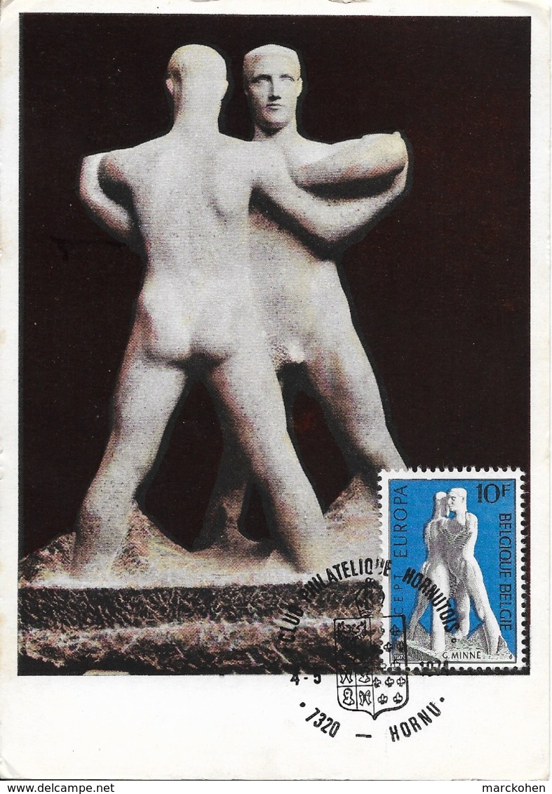 Maximaphilie - Sculpture : "Solidarité" De Georges Minne. Europa - Club Philatélique Hornutois, Le 04/05/1974. - Sculptures