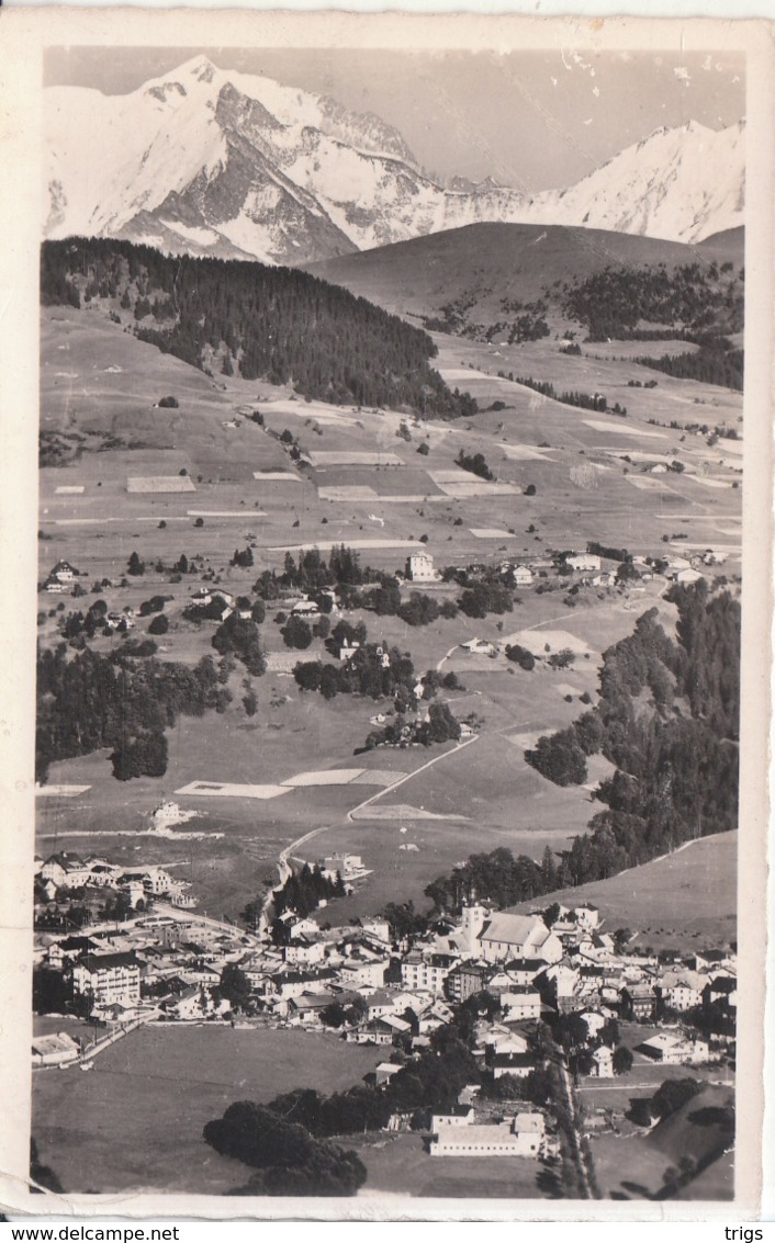 Megève - Vue Générale Et Le Mont Blanc - Megève