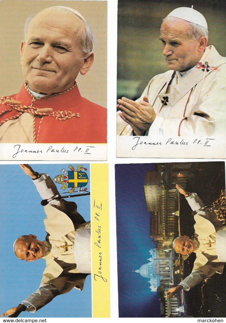 Religions - Christianisme - Culte De La Personnalité : 5 Cartes Du Pape Jean-Paul II. - Personnages Historiques