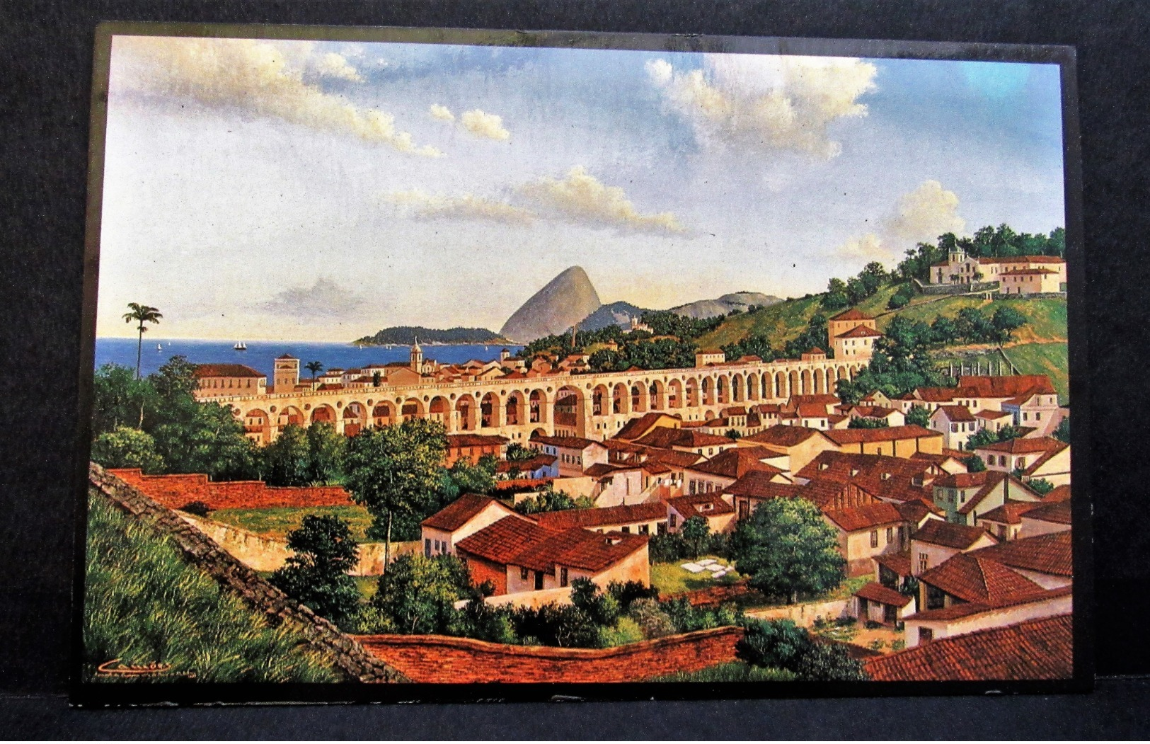 Large Size CAMOES RIO DE JANEIRO BRAZIL Landmark Paintings Art Collection Studio ARTCARD PC - Arcos De Lapa In 1875 - Rio De Janeiro