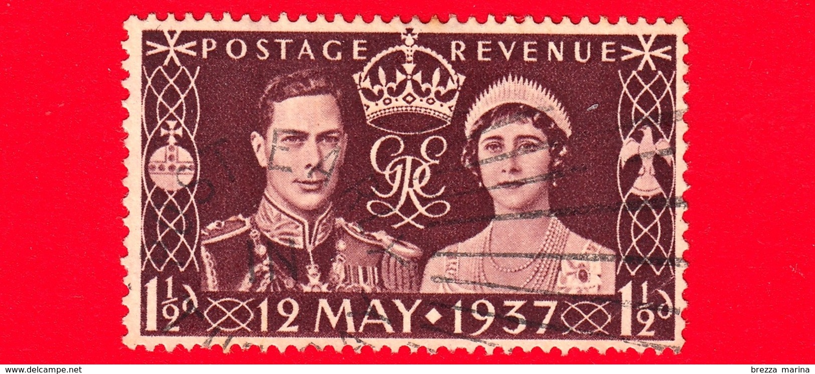 GB  - GRAN BRETAGNA - Usato - 1937 - Incoronazione Di Giorgio VI E Elisabetta - Coronation - 1½ - Usati