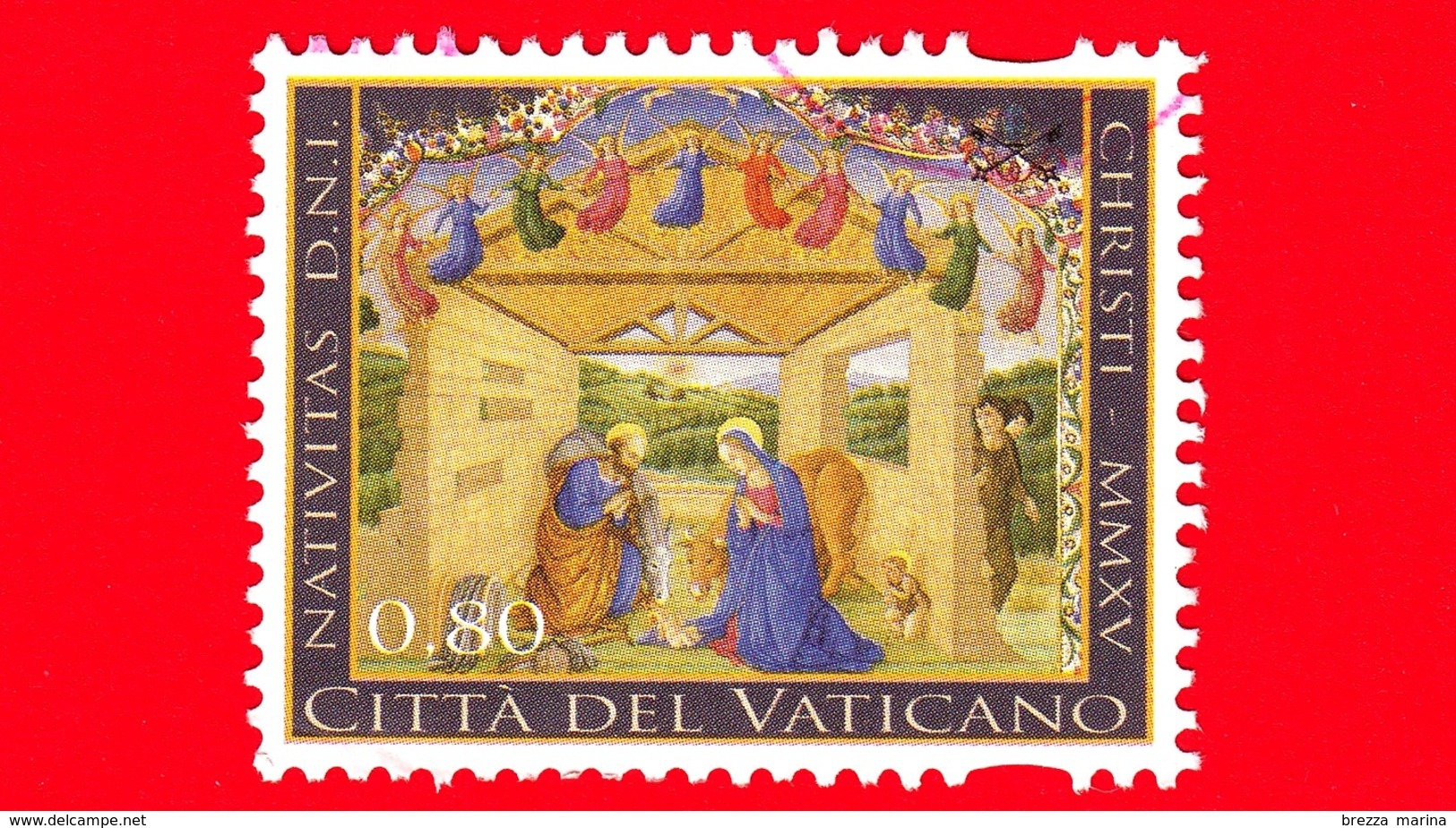 VATICANO - Usato - 2015 - Natale - Chistmas -  0,80 - Santa Famiglia - Usati