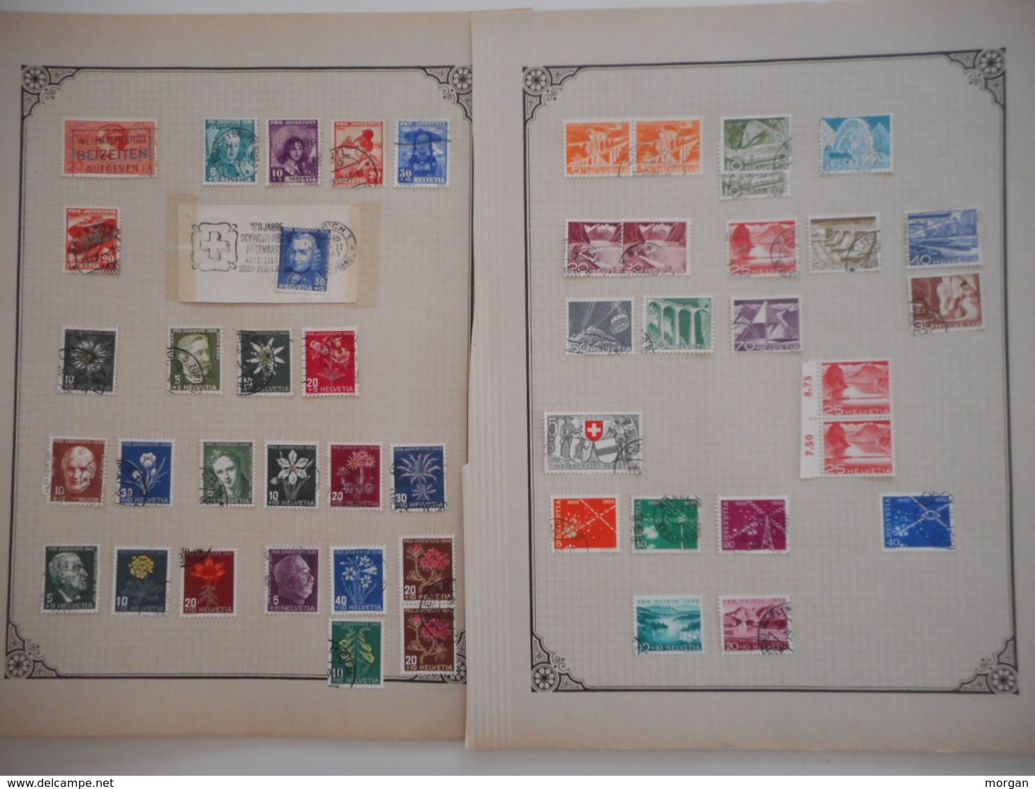 PHILATELIE, SUISSE, JOLIE COLLECTION TIMBRES ANCIENS , VARIETES,  TOUS LES SCANS - Collections