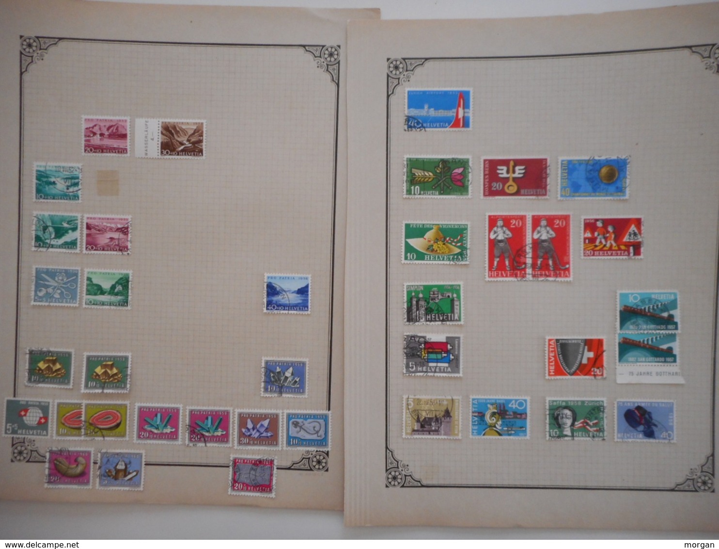 PHILATELIE, SUISSE, JOLIE COLLECTION TIMBRES ANCIENS , VARIETES,  TOUS LES SCANS