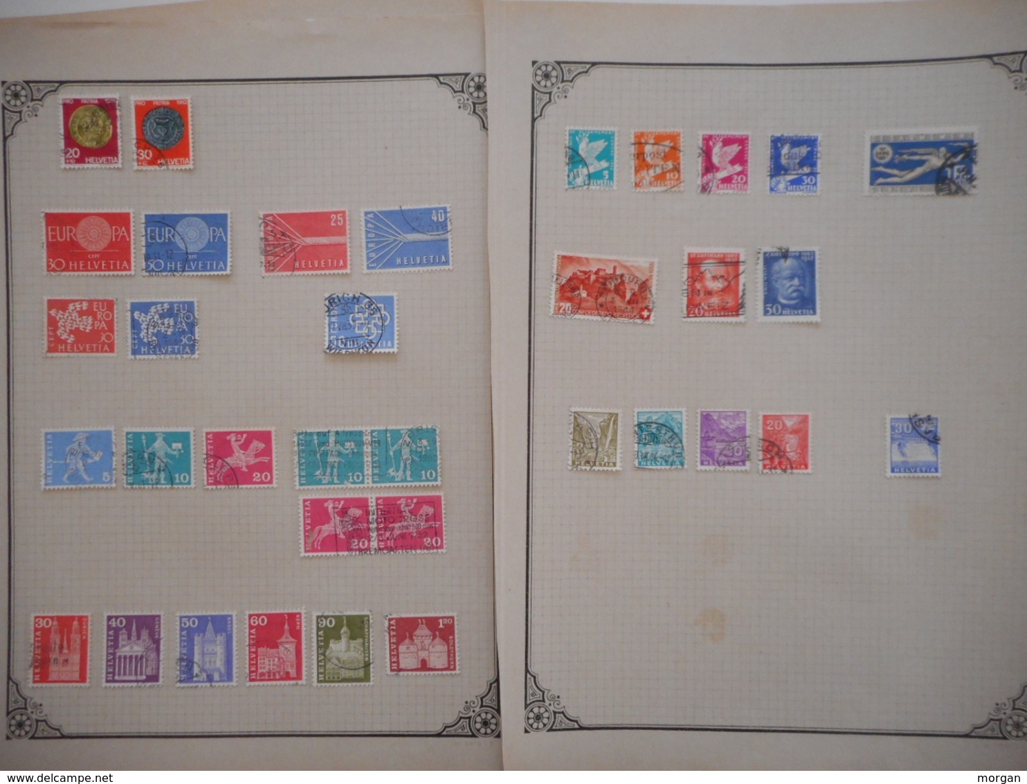 PHILATELIE, SUISSE, JOLIE COLLECTION TIMBRES ANCIENS , VARIETES,  TOUS LES SCANS