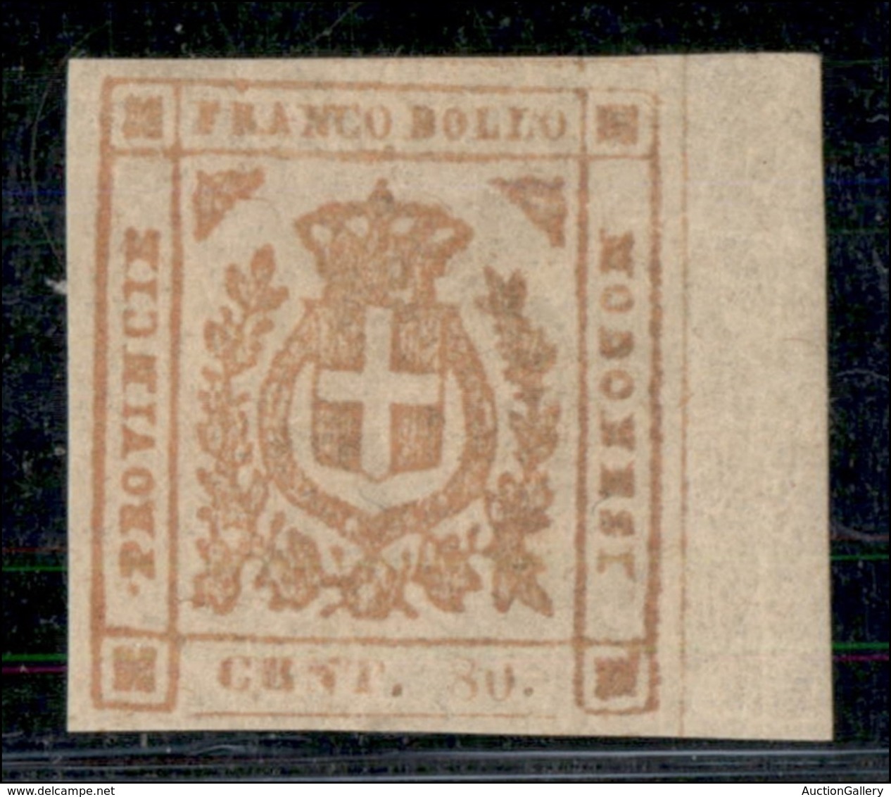 ANTICHI STATI ITALIANI - MODENA - 1859 - 80 Cent (18a) - Grandi Margini E Bordo Foglio - Gomma Originale - Molto Bello - - Sonstige & Ohne Zuordnung