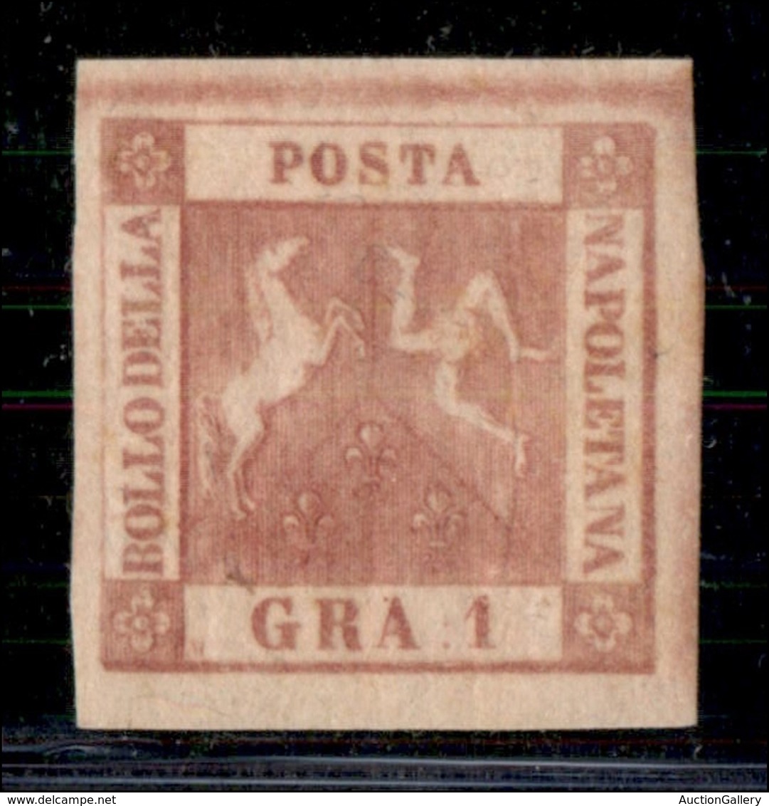 ANTICHI STATI ITALIANI - NAPOLI - 1859 - 1 Grano (4) - Gomma Originale - Molto Bello - Sorani (1.800) - Andere & Zonder Classificatie