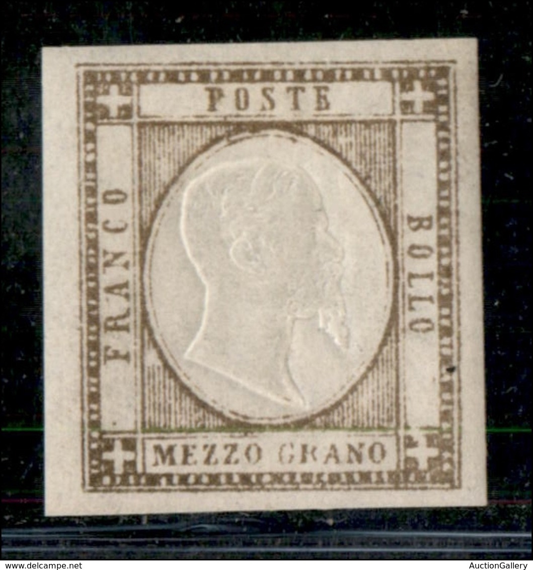 ANTICHI STATI ITALIANI - PROVINCE NAPOLETANE - 1861 - Mezzo Grano (18) - Grandi Margini - Gomma Originale - Molto Bello  - Andere & Zonder Classificatie