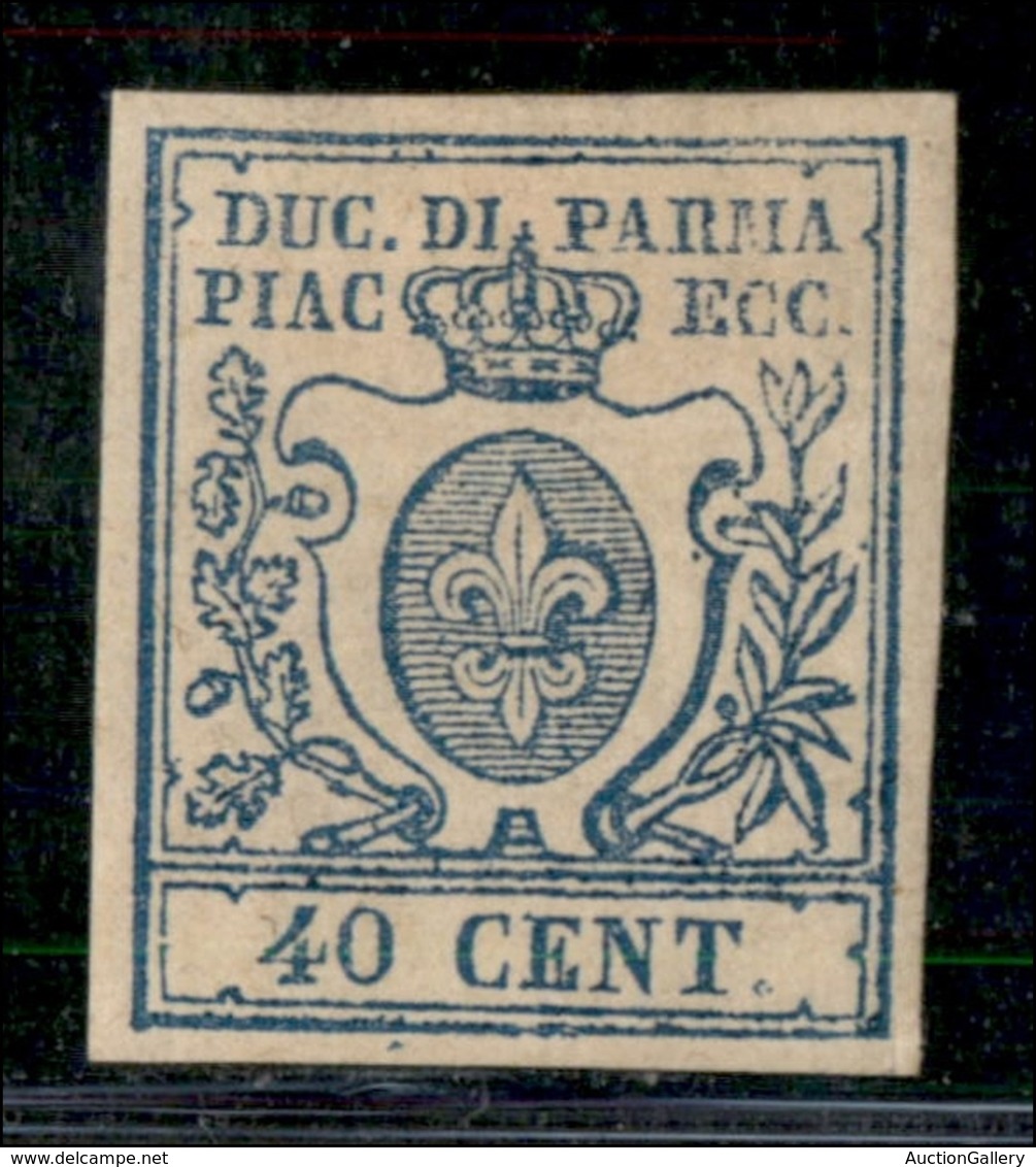 ANTICHI STATI ITALIANI - PARMA - 1857 - 40  Cent (11b - Zero Stretto) - Gomma Originale (180) - Altri & Non Classificati