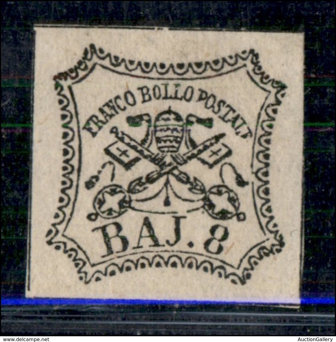 ANTICHI STATI ITALIANI - STATO PONTIFICIO - 1852 - 8 Bai (9) Nuovo Senza Gomma (250) - Autres & Non Classés