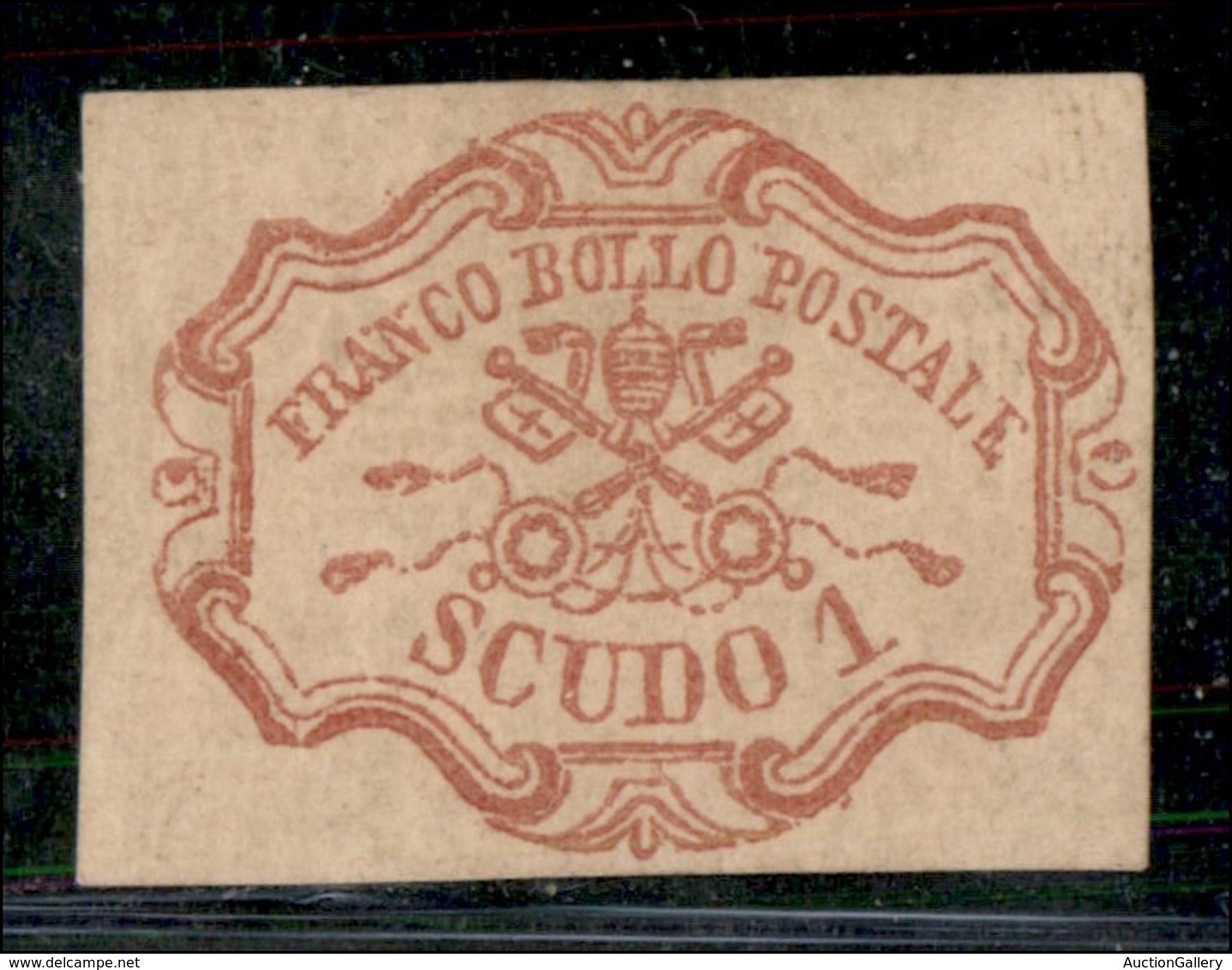 ANTICHI STATI ITALIANI - STATO PONTIFICIO - 1852 - 1 Scudo (11) - Grandi Margini - Gomma Originale - Molto Bello - Diena - Autres & Non Classés