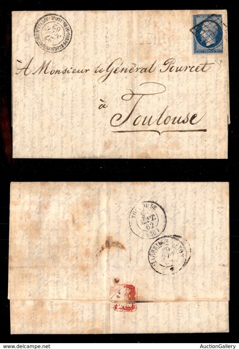 ANTICHI STATI ITALIANI - STATO PONTIFICIO - Corps. Exp. D'Italie (P.ti 7) - 20 Cent (14 - Francia) - Letterina Da Roma A - Other & Unclassified