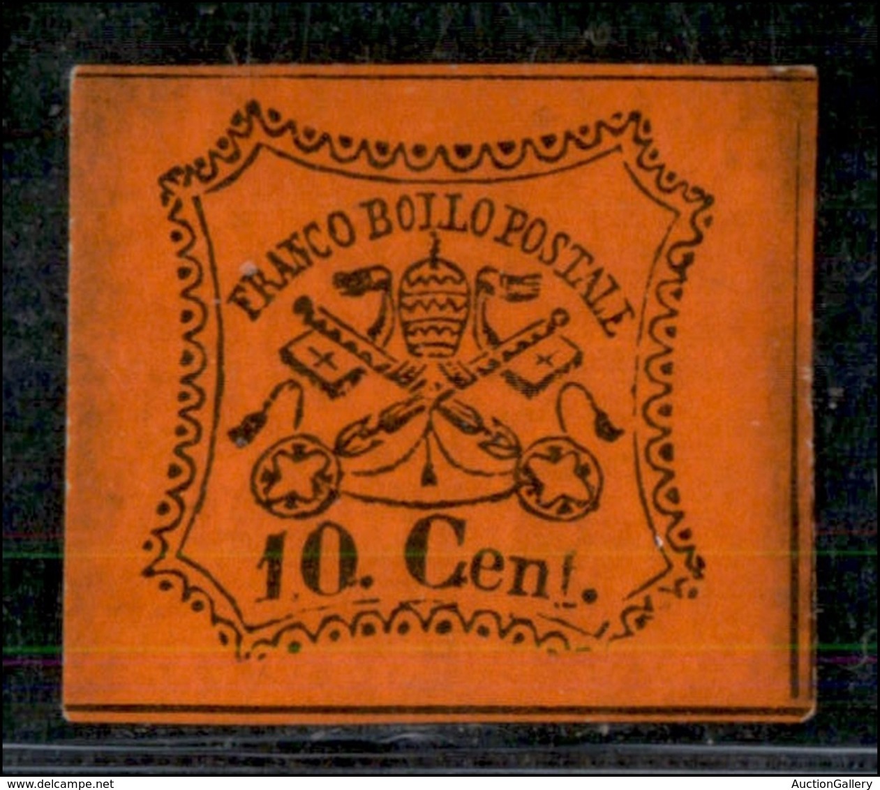 ANTICHI STATI ITALIANI - STATO PONTIFICIO - 1867 - 10 Cent (17) - Gomma Originale - Leggera Sfaldatura Della Carta In Al - Andere & Zonder Classificatie