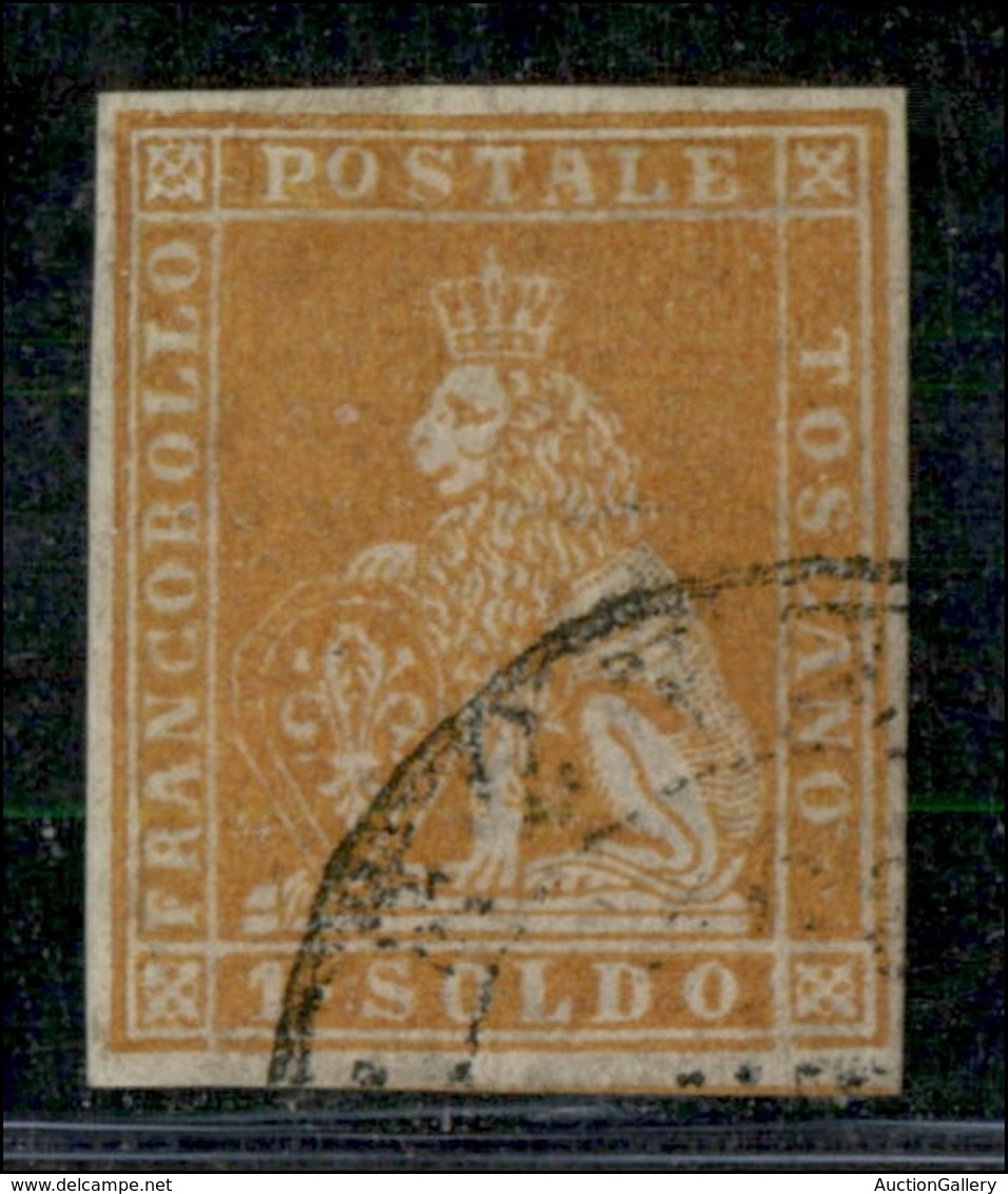 ANTICHI STATI ITALIANI - TOSCANA - 1851 - 1 Soldo (2) Usato - Riparato Nel Margine - Cert. Biondi + Cert. Orlandini (3.0 - Other & Unclassified