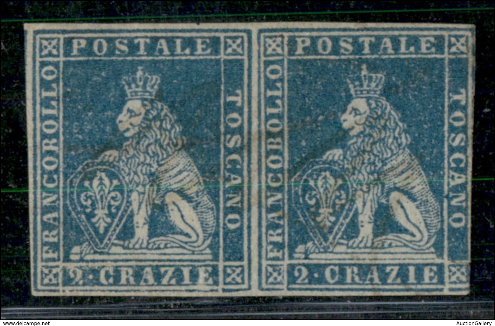 ANTICHI STATI ITALIANI - TOSCANA - 1851 - 2 Crazie (5) - Coppia Orizzontale - Nuova Con Gomma Parziale - Difetti - Da Es - Andere & Zonder Classificatie