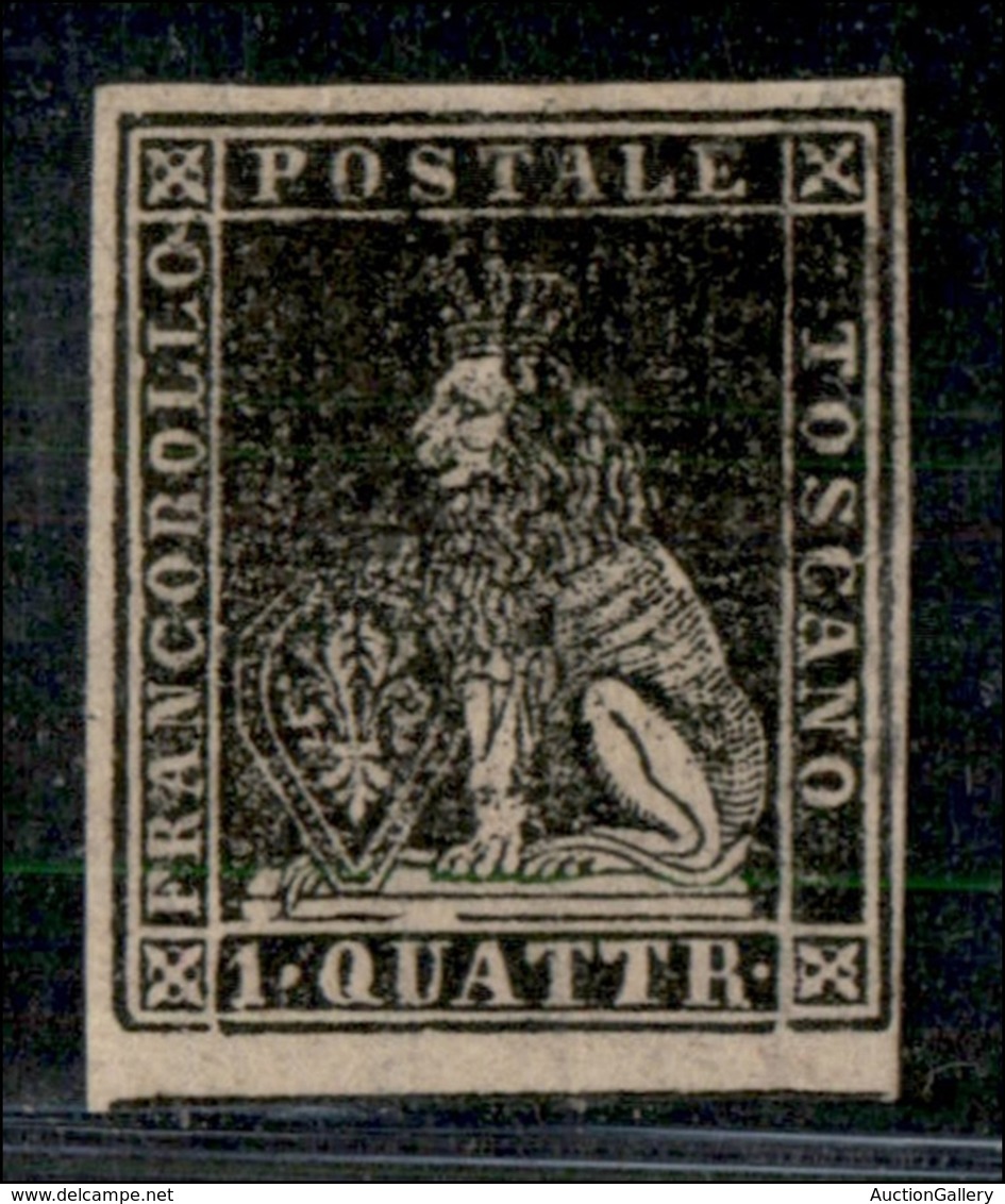 ANTICHI STATI ITALIANI - TOSCANA - 1857 - 1 Quattrino (10) - Gomma Originale - Ottimi Margini - Molto Bello - Cert. Coll - Other & Unclassified