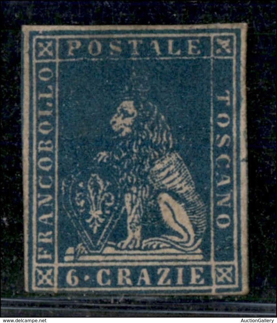 ANTICHI STATI ITALIANI - TOSCANA - 1857 - 6 Crazie (15) Nuovo Senza Gomma - Corto In Basso (7.500) - Andere & Zonder Classificatie