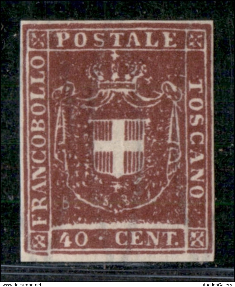 ANTICHI STATI ITALIANI - TOSCANA - 1860 - 40 Cent (21) Nuovo Senza Gomma - Molto Fresco - Diena (10.000) - Andere & Zonder Classificatie