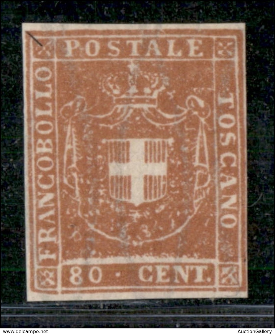 ANTICHI STATI ITALIANI - TOSCANA - 1860 - 80 Cent (22) Nuovo Senza Gomma - Molto Fresco - Diena (17.500) - Andere & Zonder Classificatie