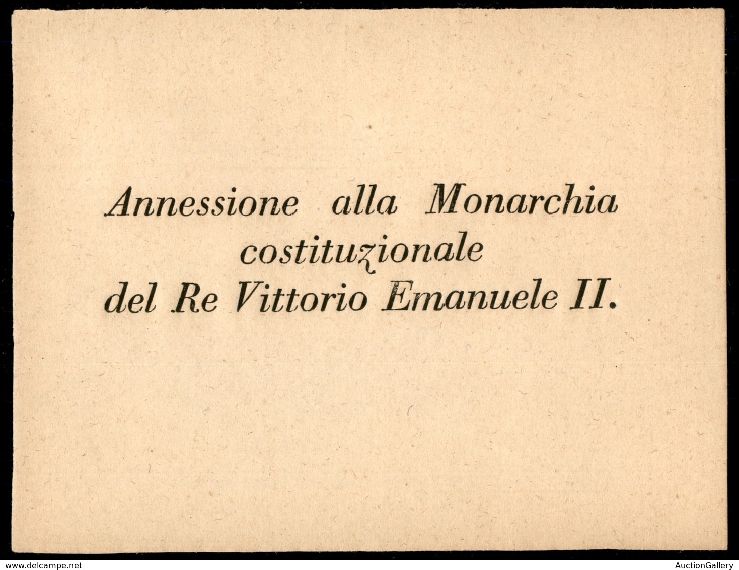 ANTICHI STATI ITALIANI - TOSCANA - 1861 - Plebiscito - Foglietto Pro Annessione - Autres & Non Classés