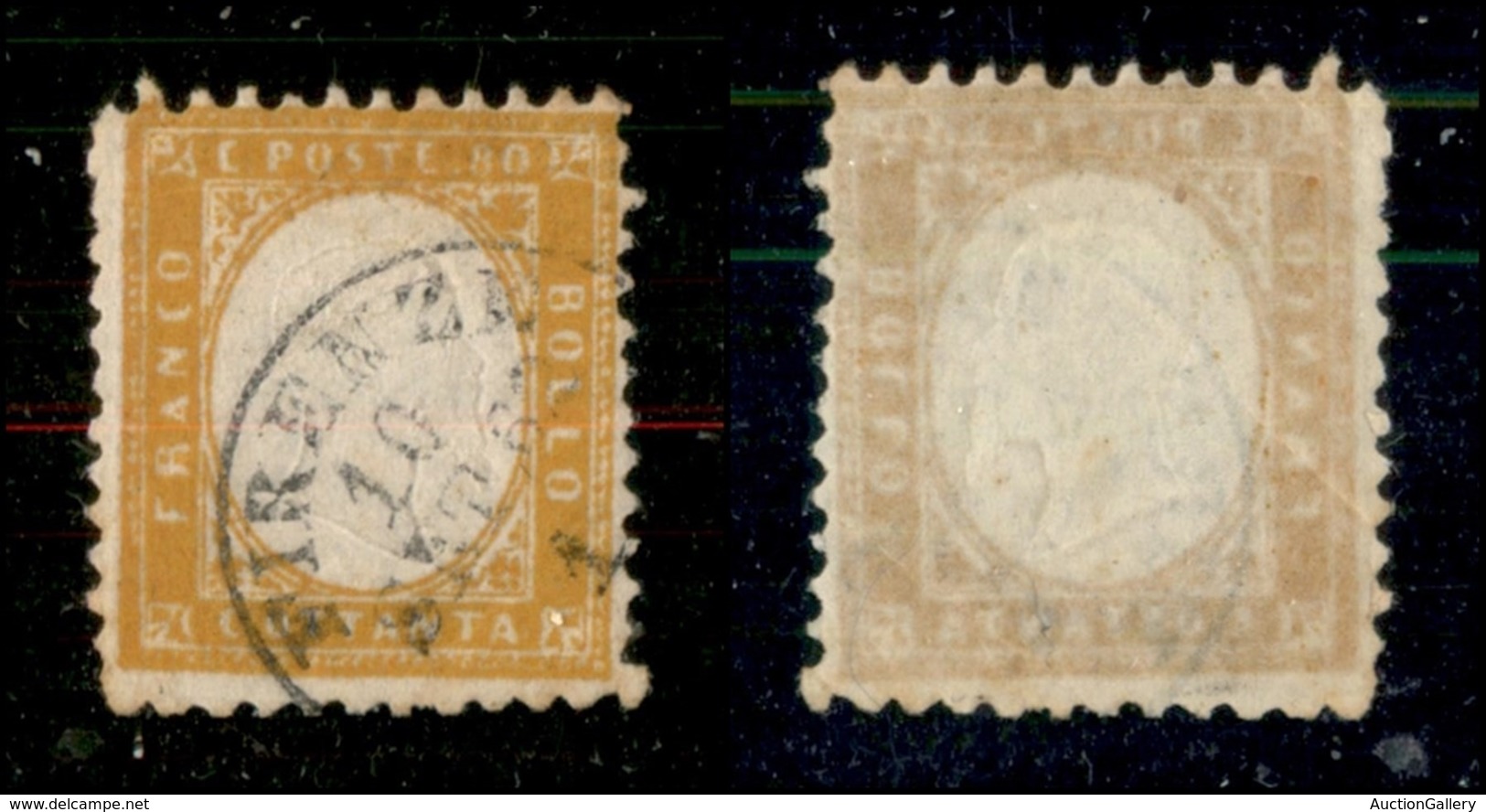 REGNO - 1862 - 80 Cent (4) Usato A Firenze Il 10.9.62 - Leggere Pieghe Diagonali (3.750) - Altri & Non Classificati