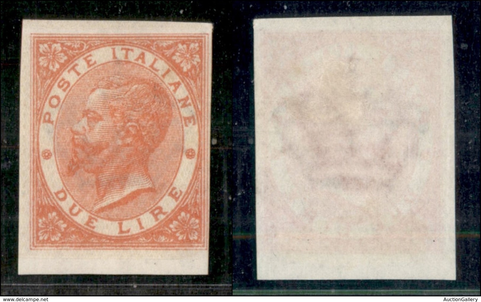 REGNO - 1863 - Prove D'Archivio - 2 Lire (P22) - Gomma Originale (500) - Autres & Non Classés