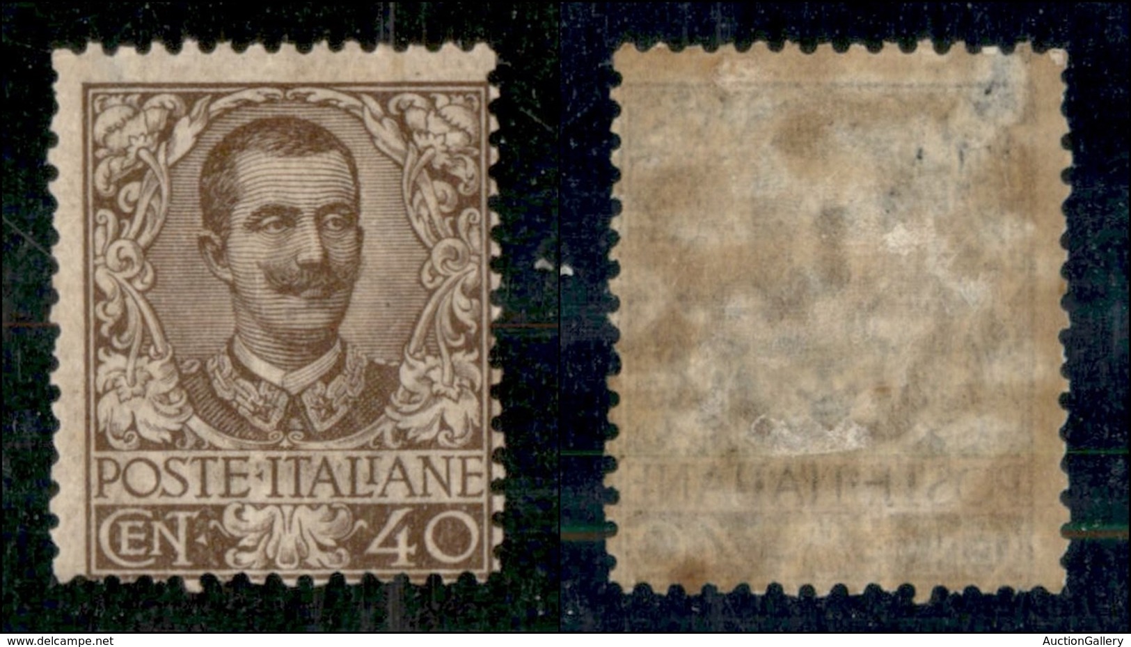 REGNO - 1901 - 40 Cent Floreale (74) - Gomma Originale (1.200) - Andere & Zonder Classificatie