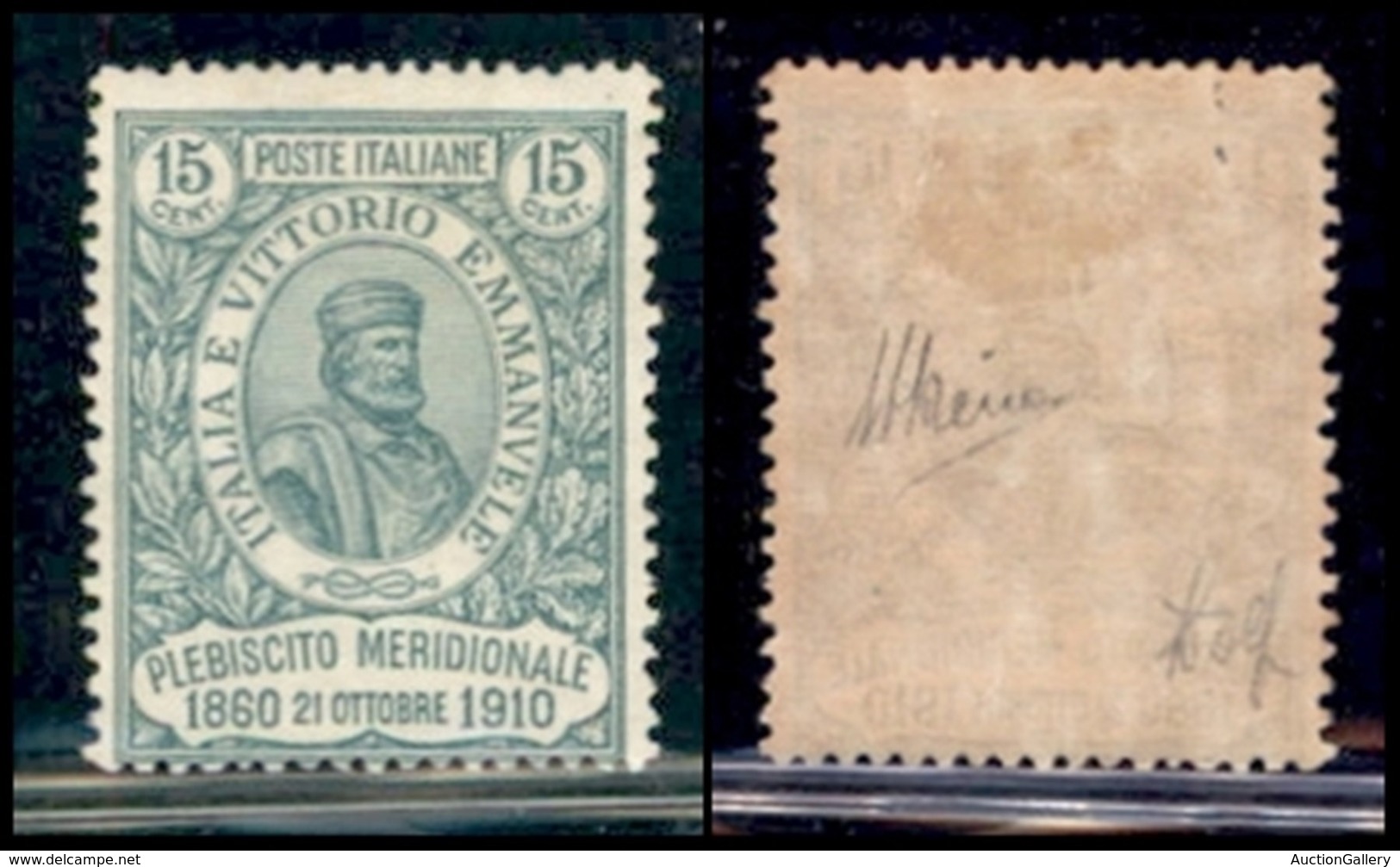 REGNO - 1910 - 15+5 Cent Garibaldi (90) - Gomma Originale - Cert Wolf (325) - Andere & Zonder Classificatie