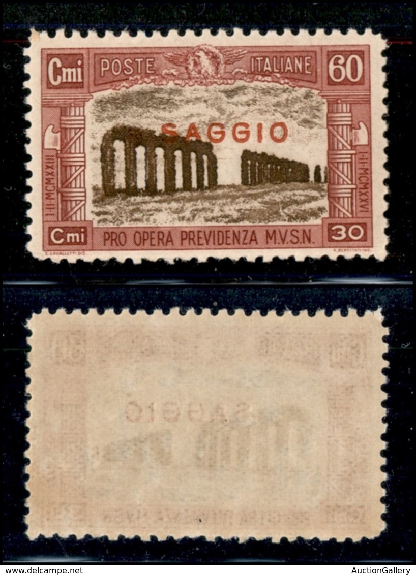 REGNO - 1926 - Saggi - 60 Cent + 30 Milizia (207) - Gomma Integra - Andere & Zonder Classificatie