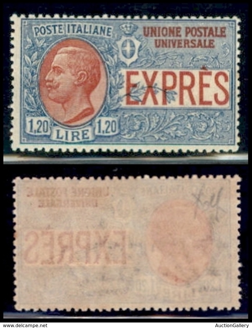 REGNO - Espressi - 1922 - Non Emesso - 1.20 Lire (8 Espressi) - Gomma Integra - Wolf (650) - Autres & Non Classés