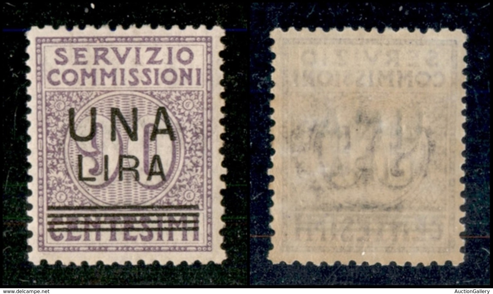 Servizio Commissioni - 1925 - 1 Lira Su 90 Cent (6) - Gomma Originale - Ottimamente Centrato (390) - Other & Unclassified