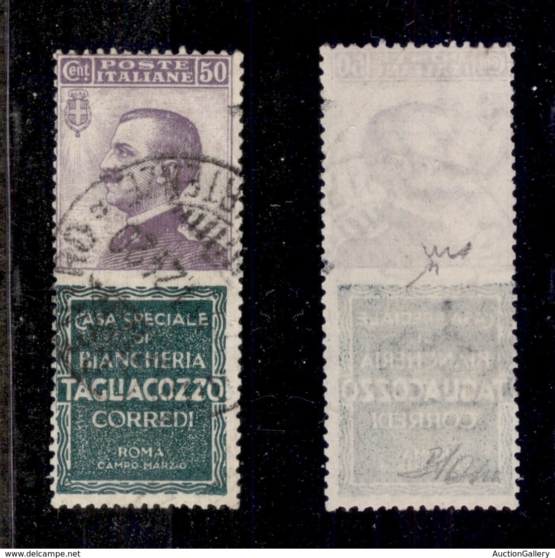 REGNO - Francobolli Pubblicitari - 1924 - 50 Cent Tagliacozzo (17) Usato - Chiavarello + Oliva (1.100) - Other & Unclassified