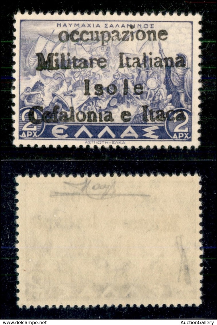 OCCUPAZIONI II GUERRA MONDIALE - CEFALONIA E ITACA - Itaca - 1941 - 2 Dracme (10) - Gomma Integra - Raybaudi (320) - Autres & Non Classés