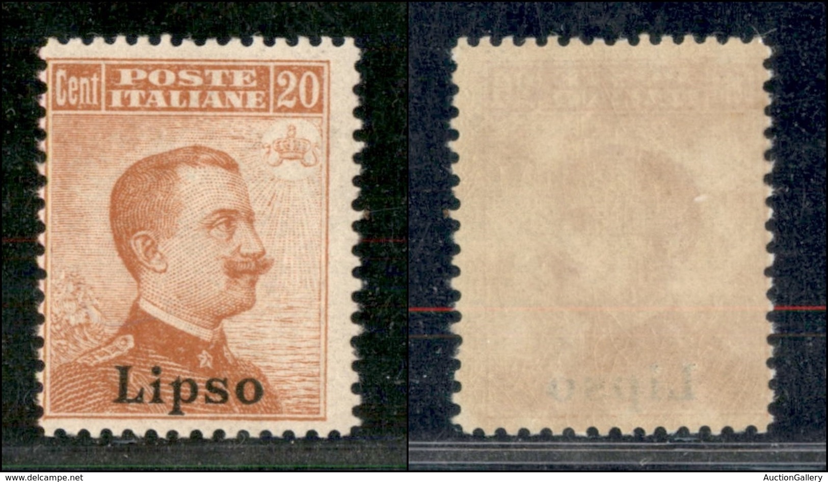 COLONIE - EGEO - Lipso - 1917 - 20 Cent Michetti (9) - Gomma Integra (550) - Andere & Zonder Classificatie