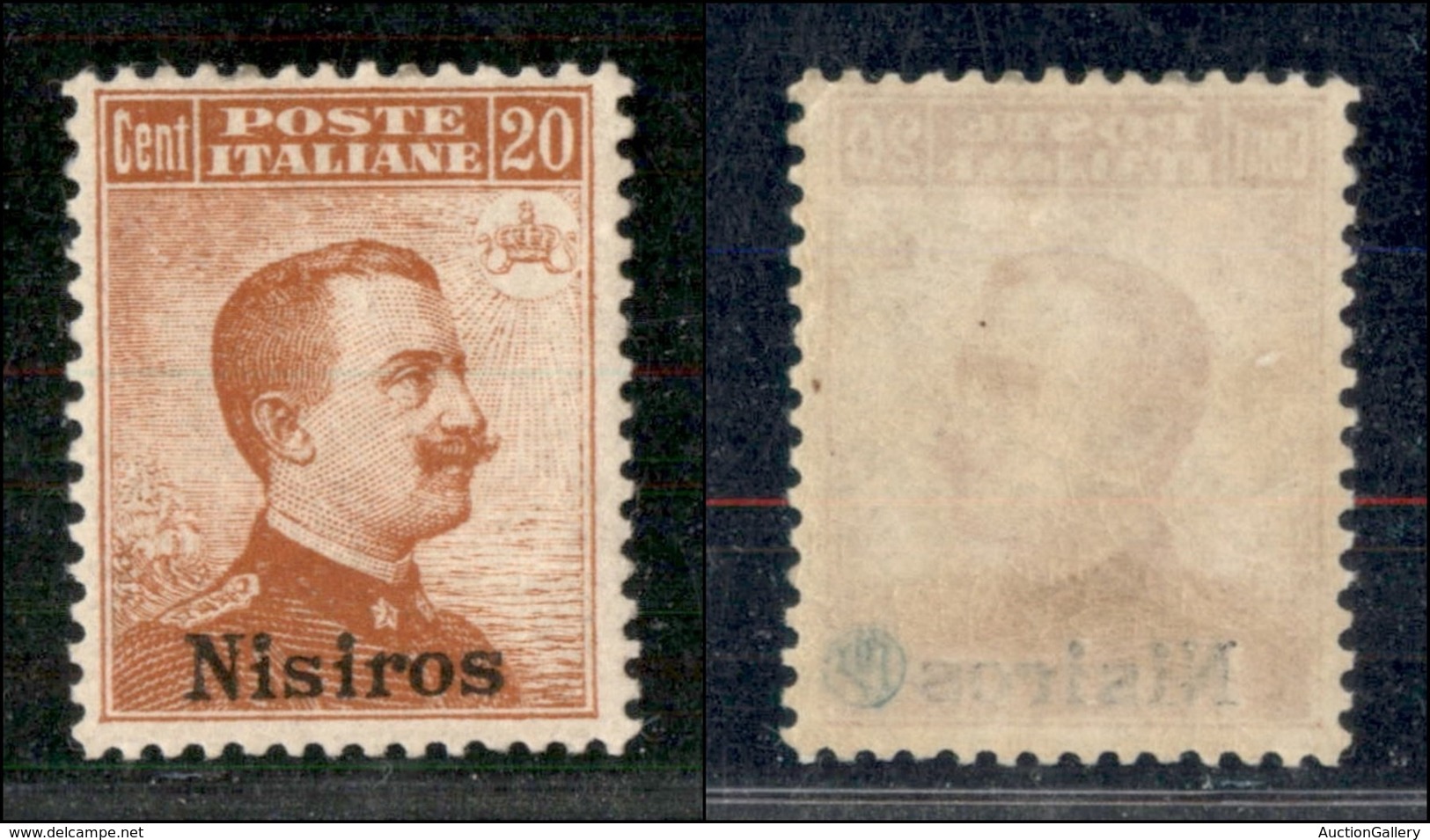 COLONIE - EGEO - Nisiro - 1917 - 20 Cent Michetti (9) - Gomma Integra - Molto Bello (550) - Autres & Non Classés