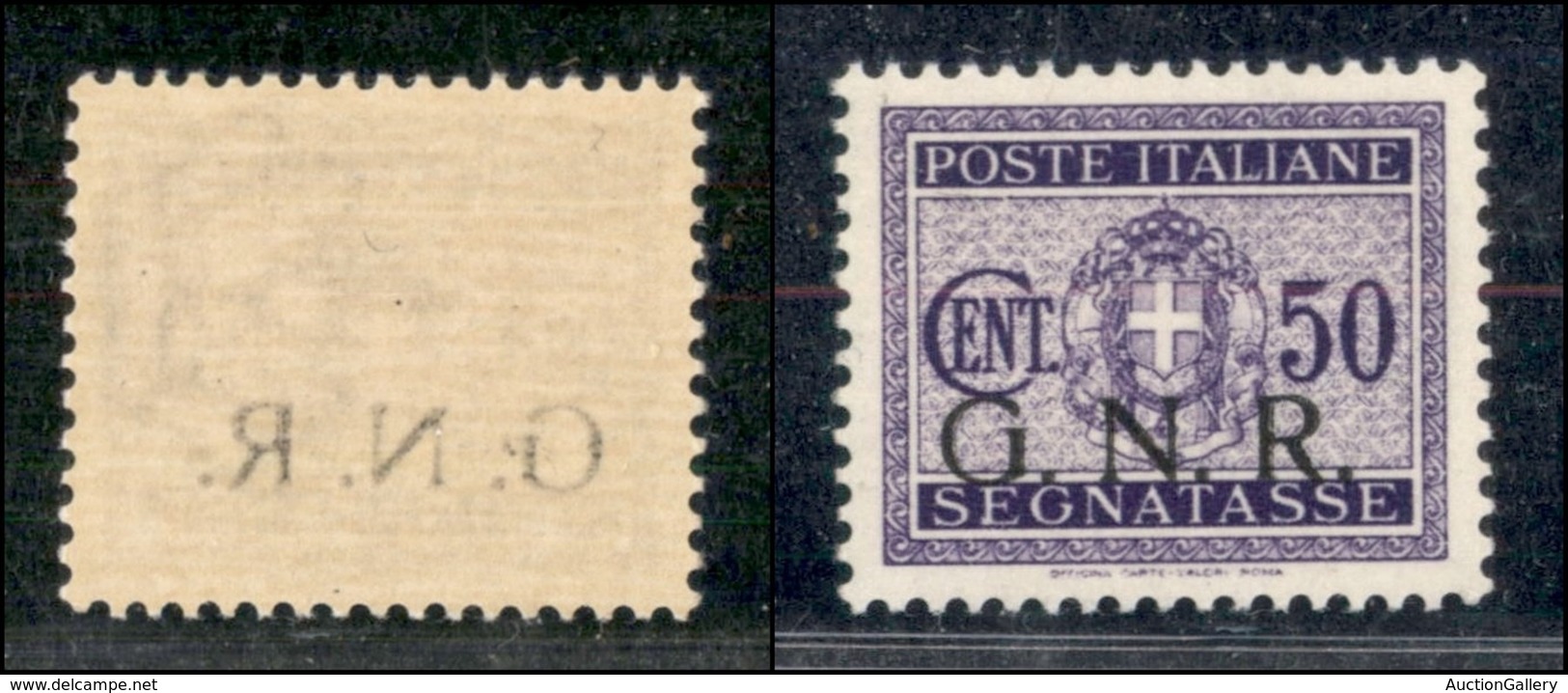 REPUBBLICA SOCIALE ITALIANA - G.N.R. BRESCIA - Segnatasse - 1943 - 50 Cent (53/If) Cpon Decalco - Gomma Integra (420) - Altri & Non Classificati