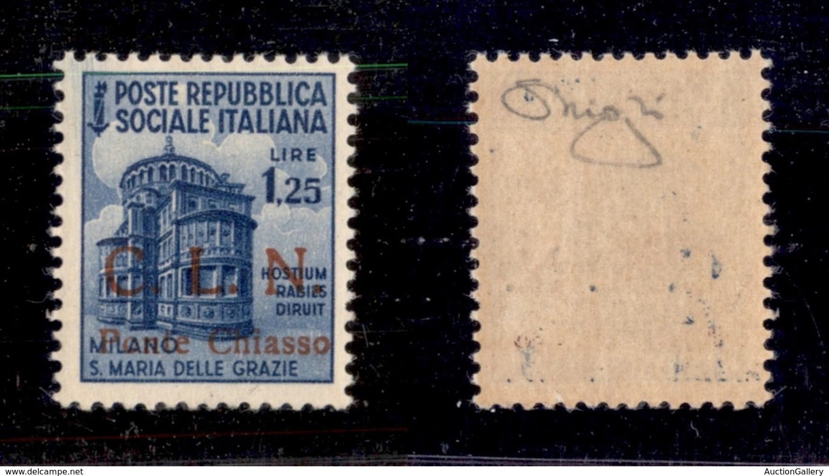 C.L.N. - PONTE CHIASSO - 1945 - 1,25 Lire (9) - Gomma Integra - Vignati (750) - Altri & Non Classificati